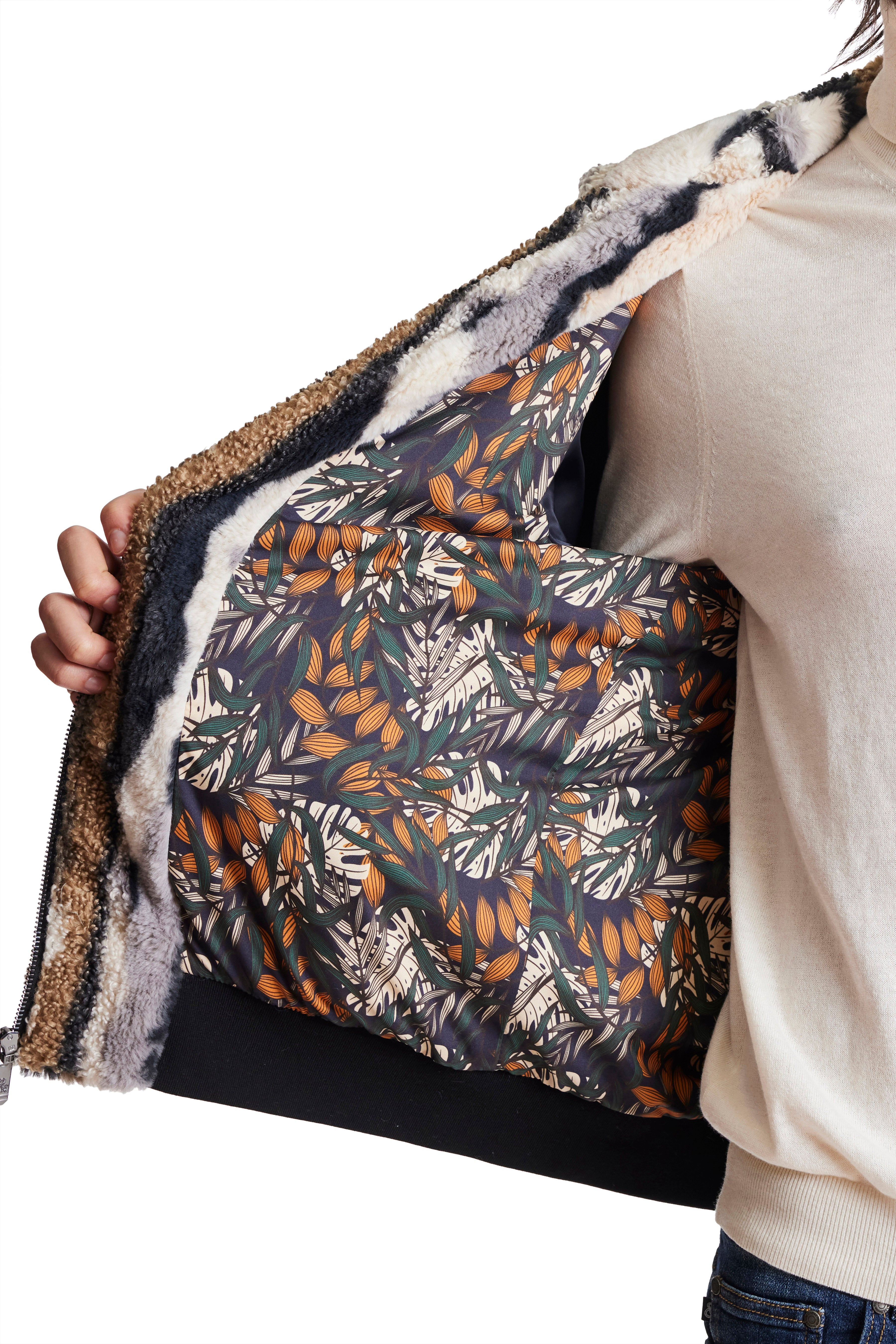 Dorian Bomber Jacket -  Pine Camo Fur