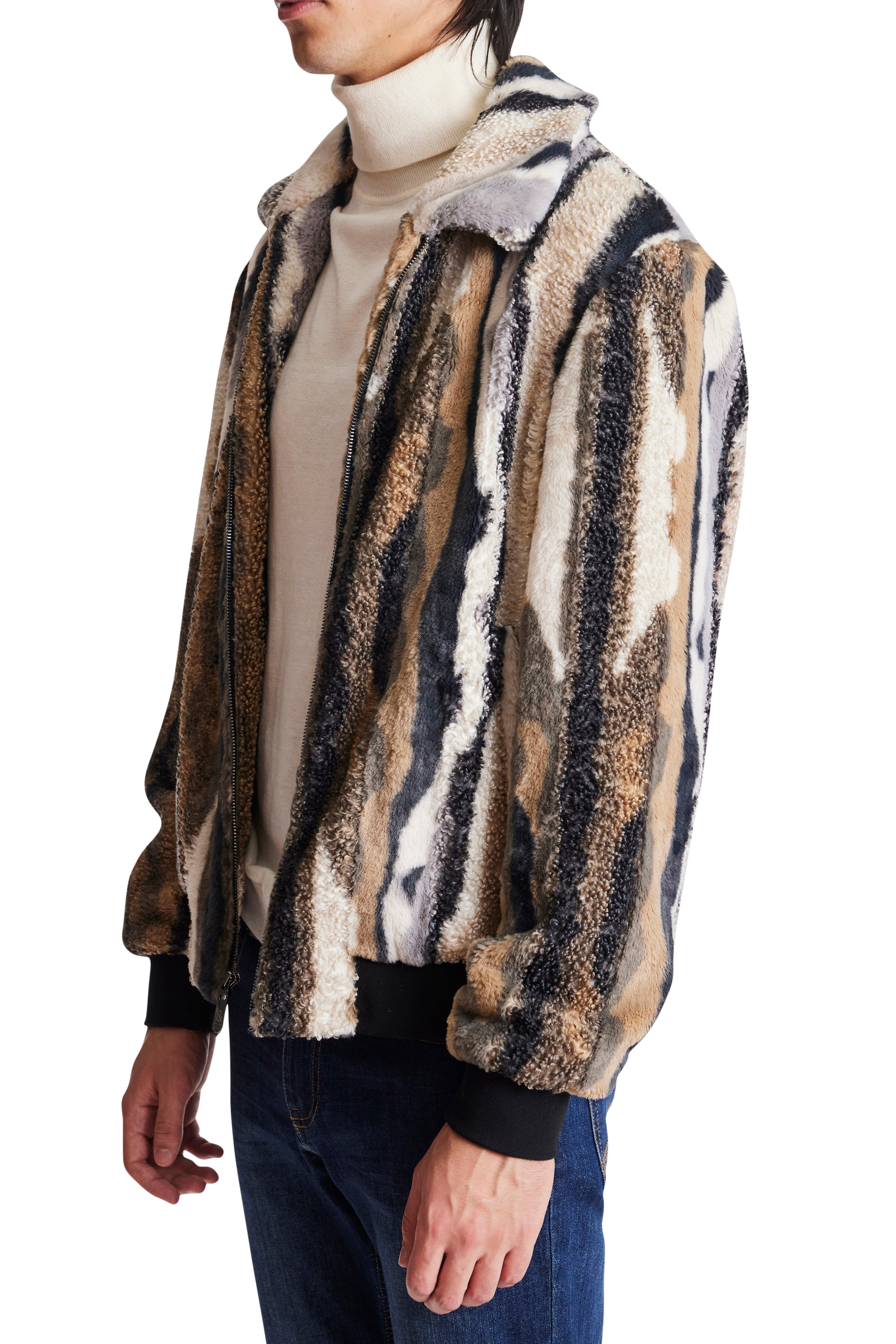 Dorian Bomber Jacket -  Pine Camo Fur