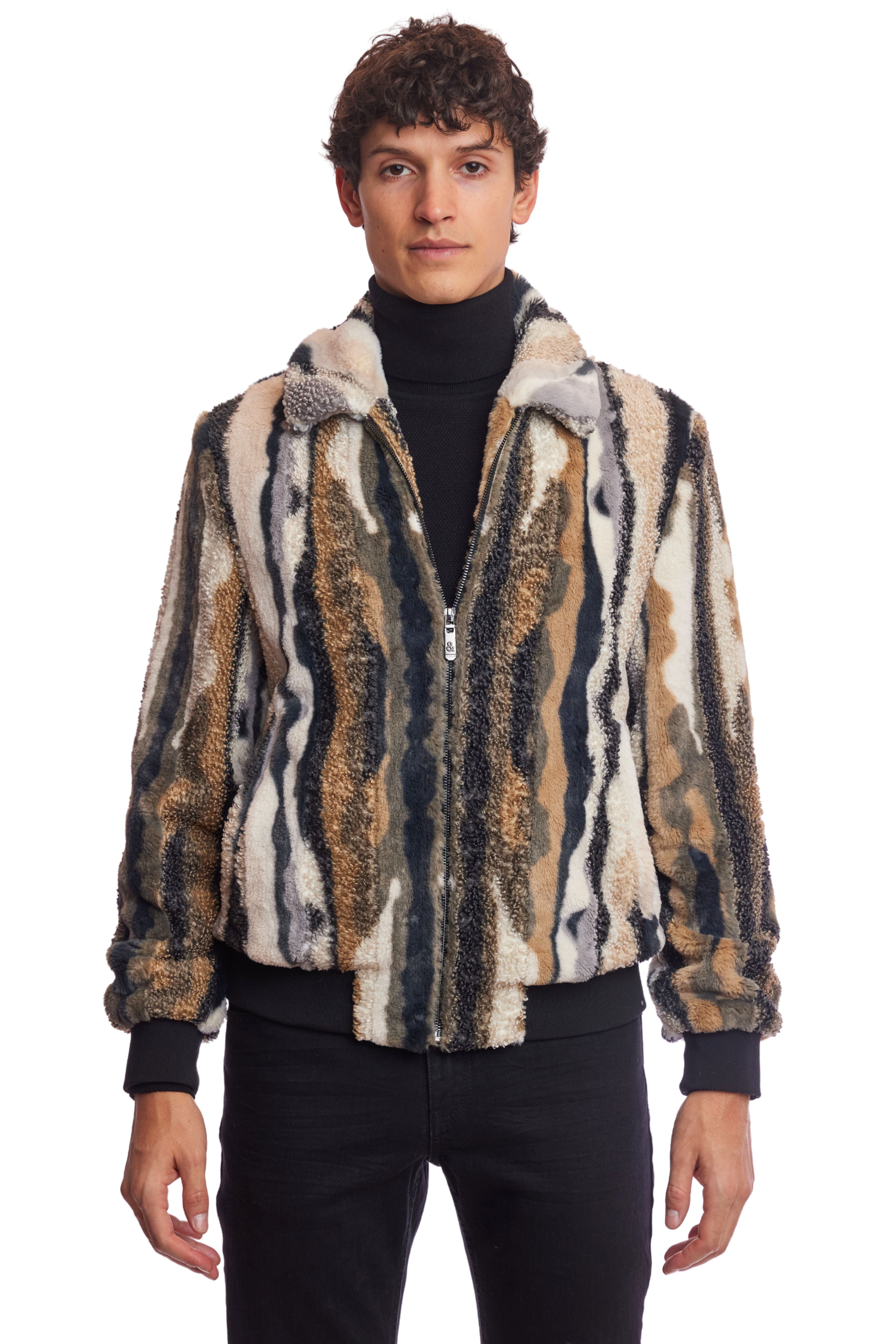 Dorian Bomber Jacket -  Pine Camo Fur