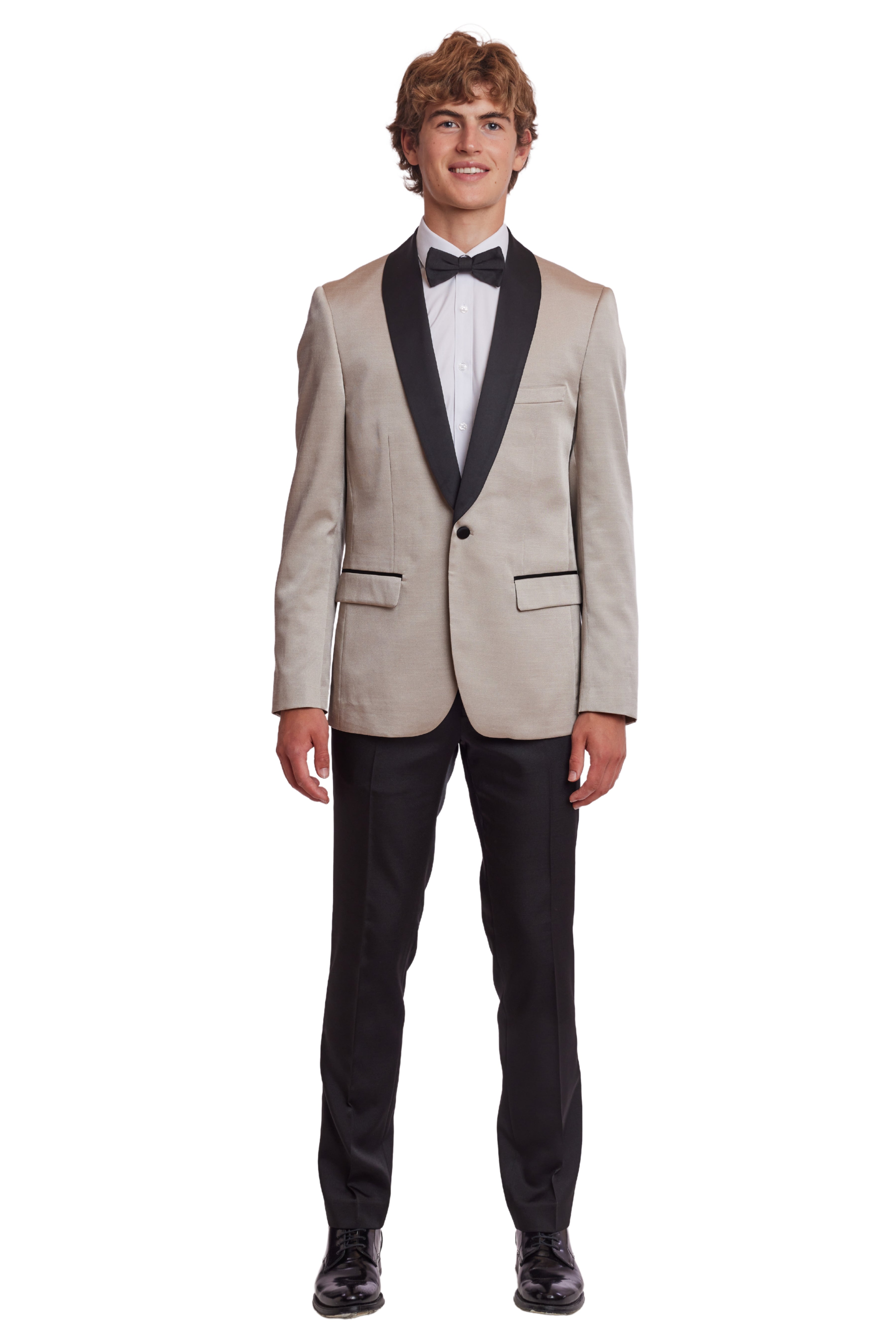 Regent Shawl Tux Jacket - slim - Sable Beige & Black