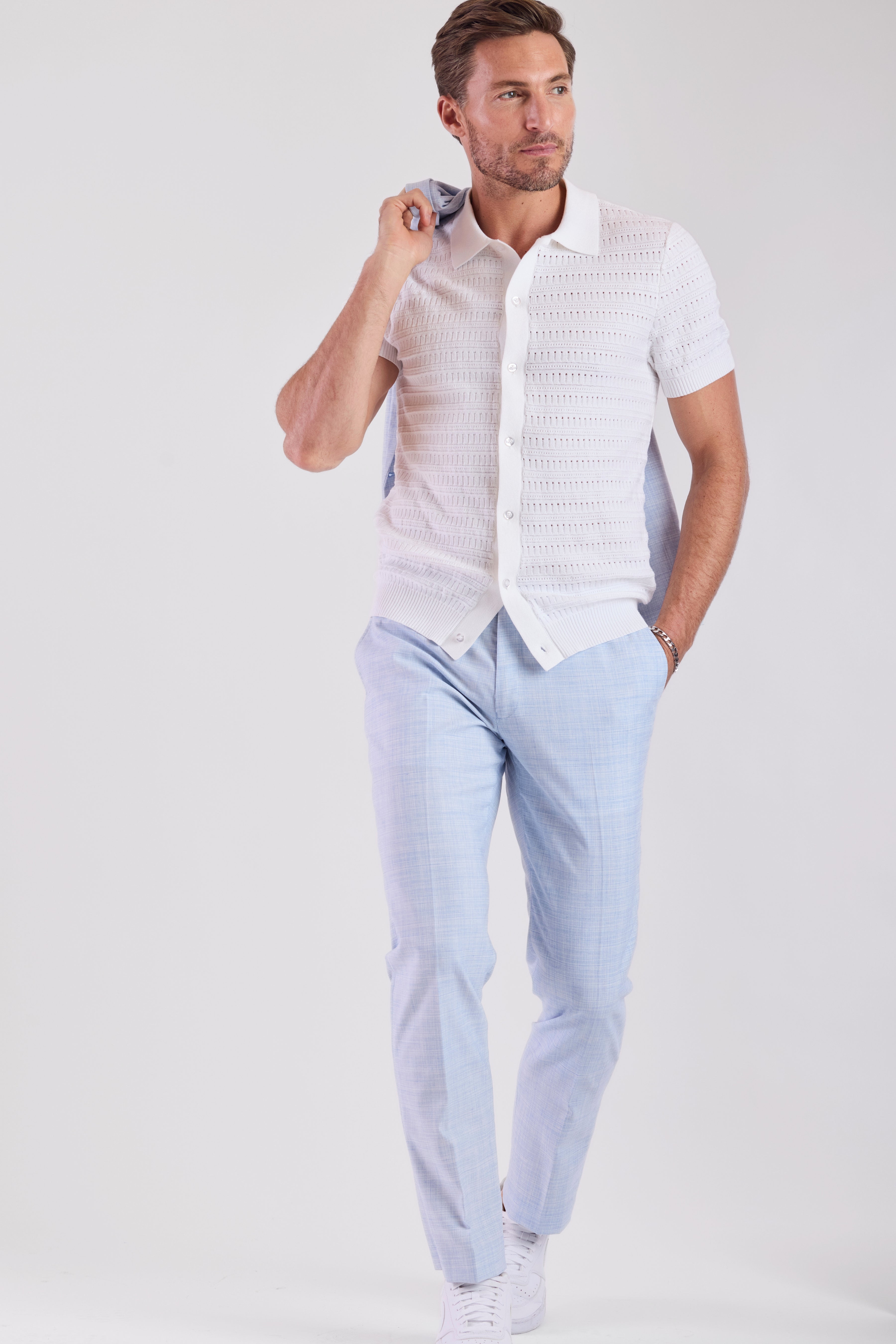 Full Placket Polo - White Lotus