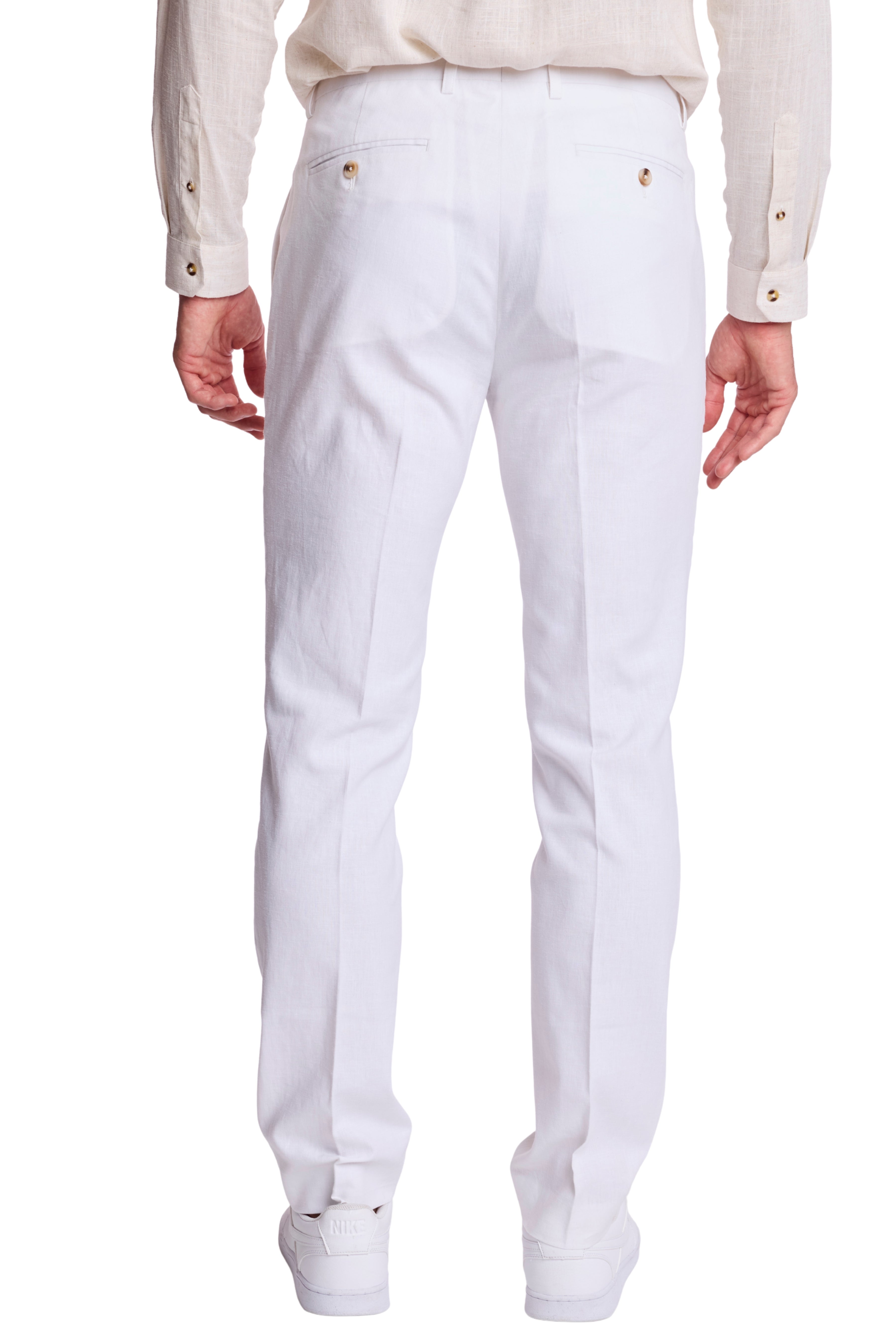 Downing Pants - slim - White Lotus Linen