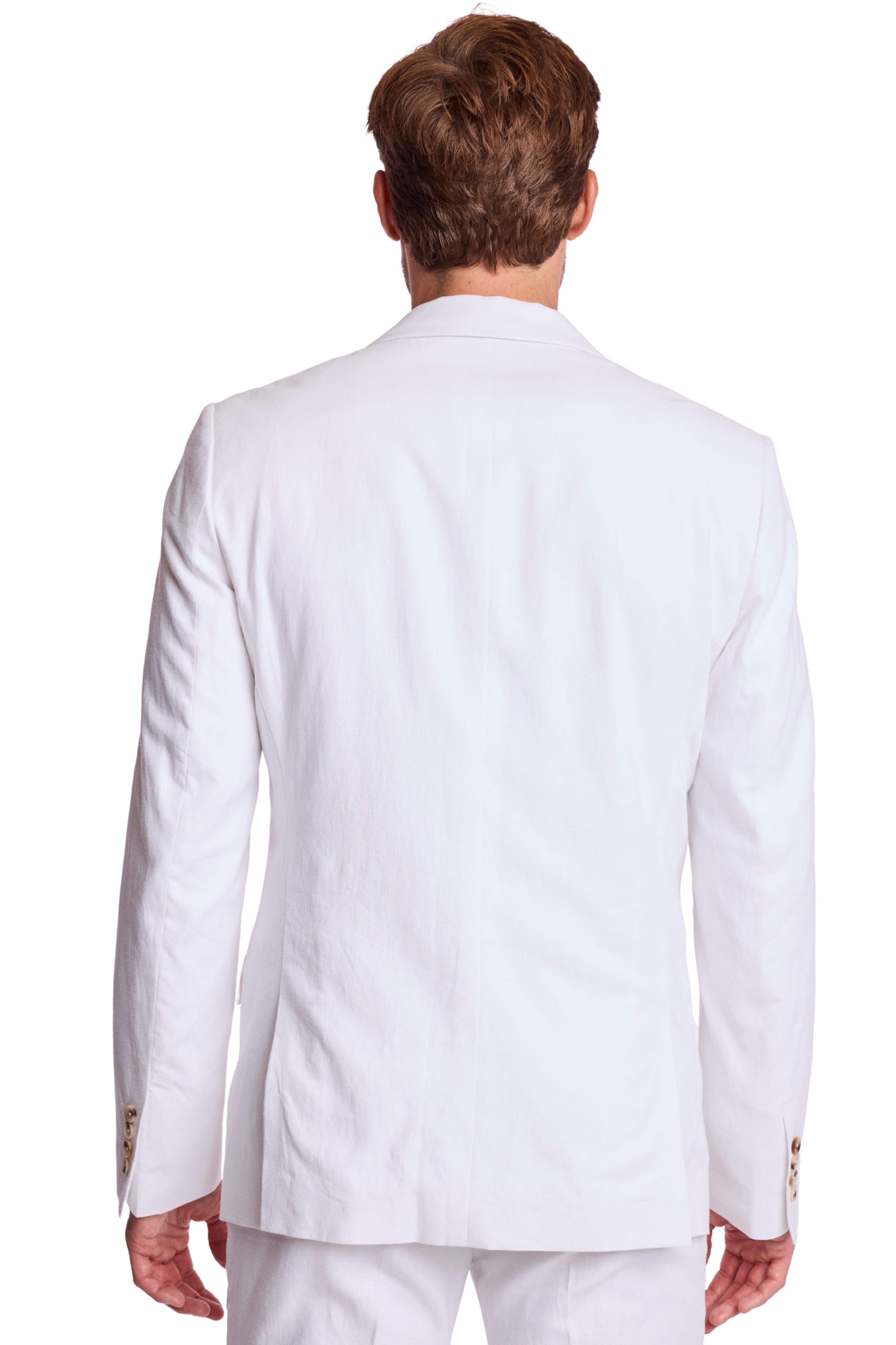 Dover Notch Jacket - slim - White Lotus Linen