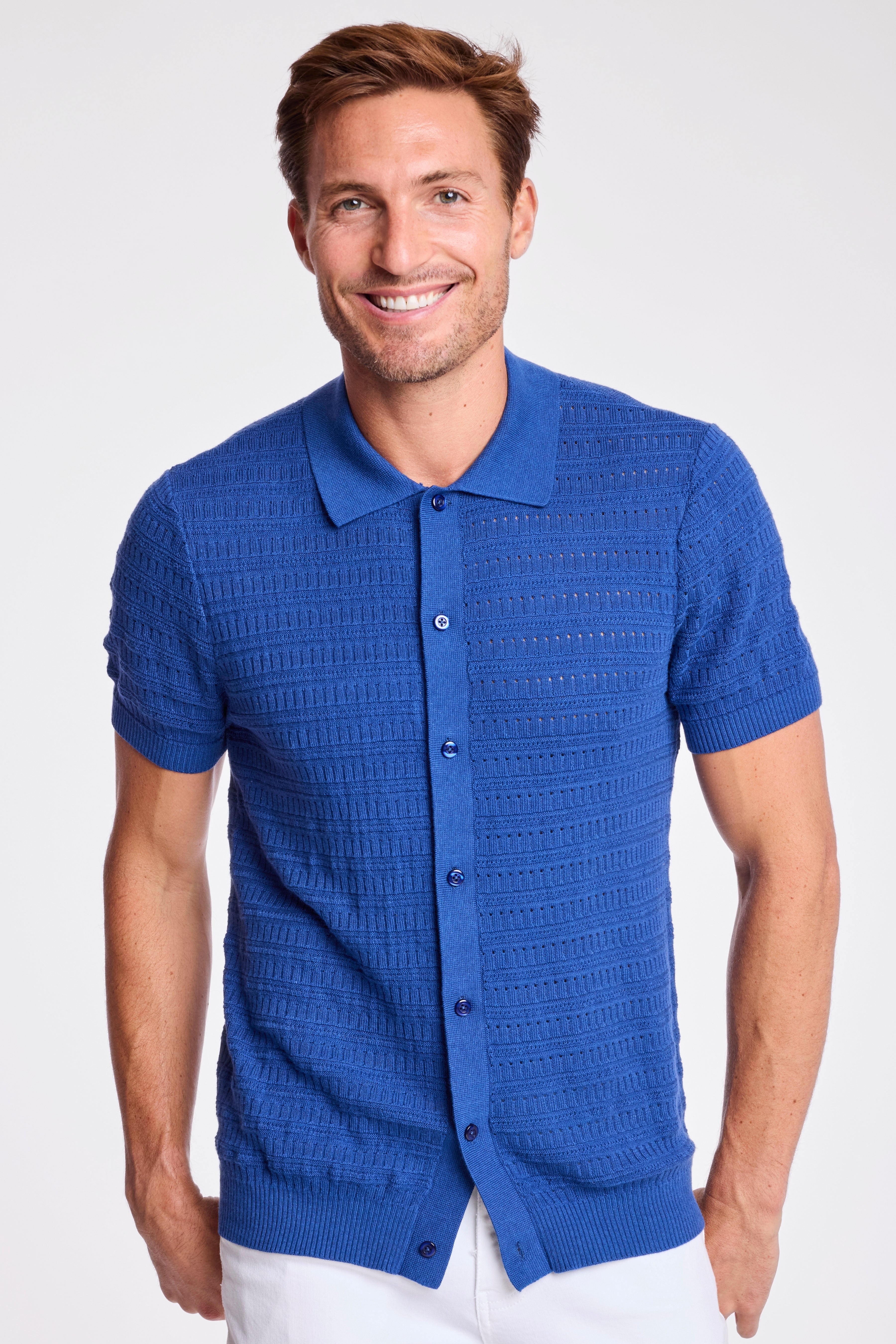 Full Placket Polo - Deep Dusty Blue