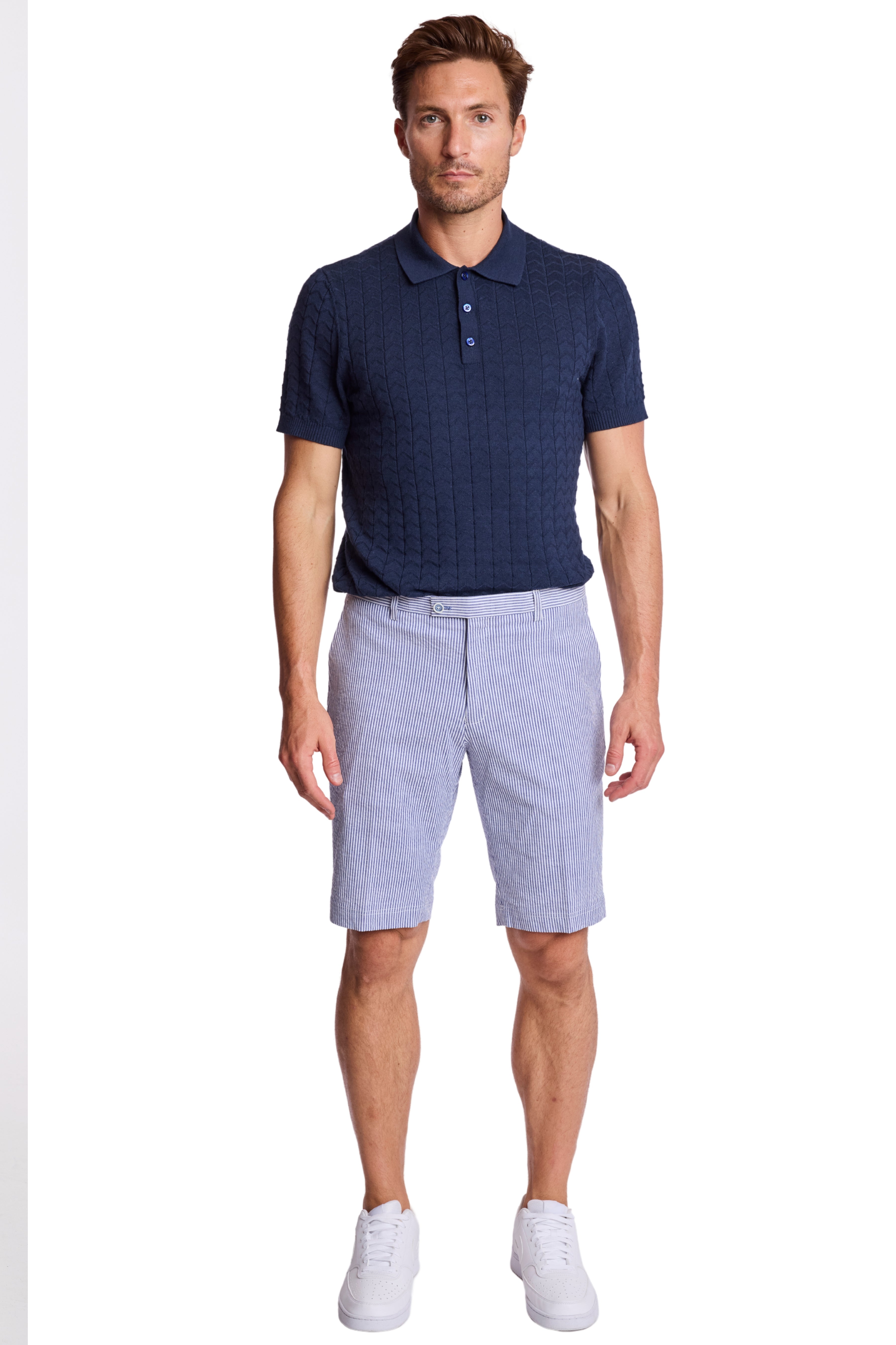 Fairview Shorts - slim - Blue Quartz Seersucker