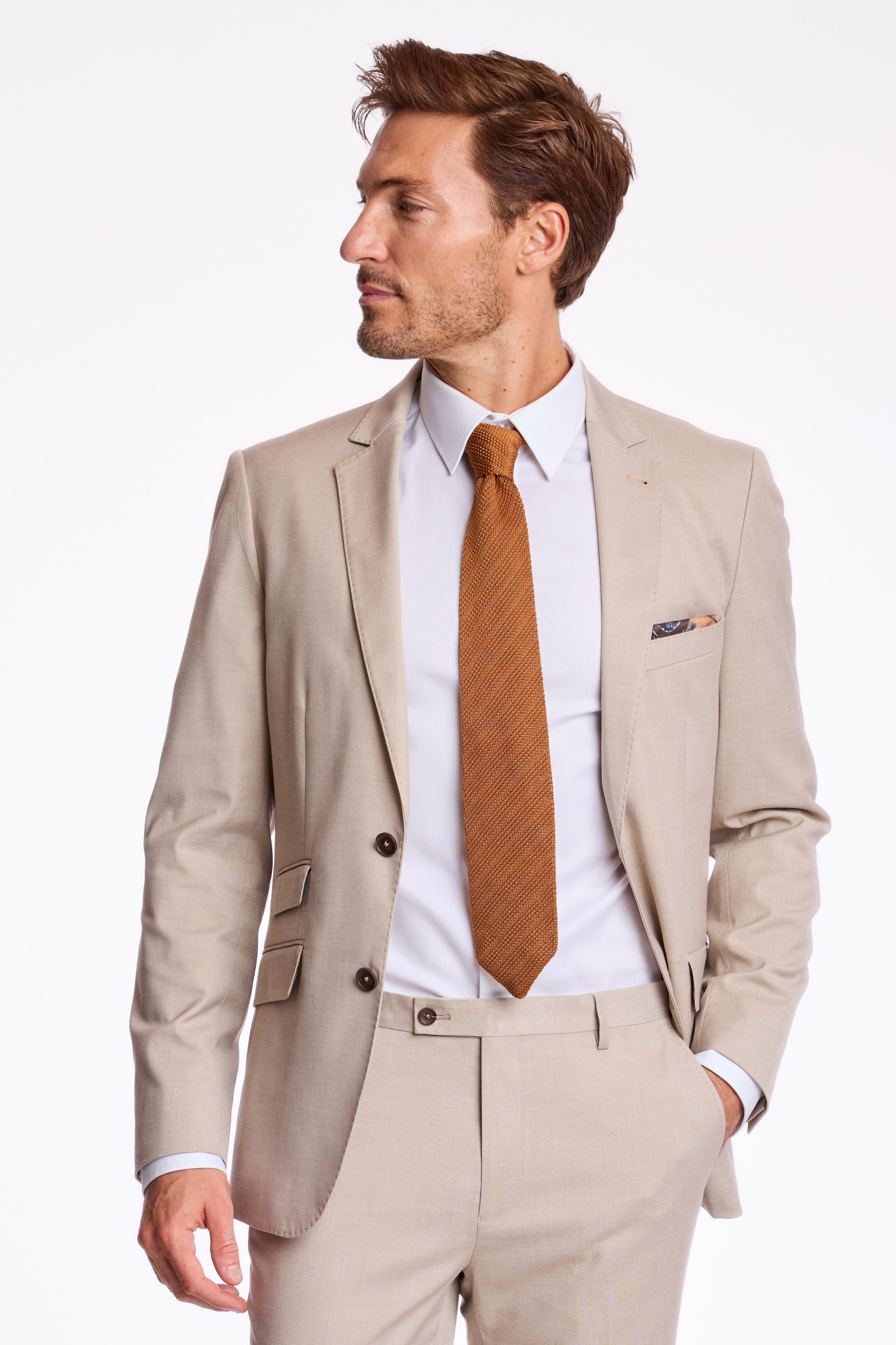 Dover Notch Jacket - slim - Putty Beige