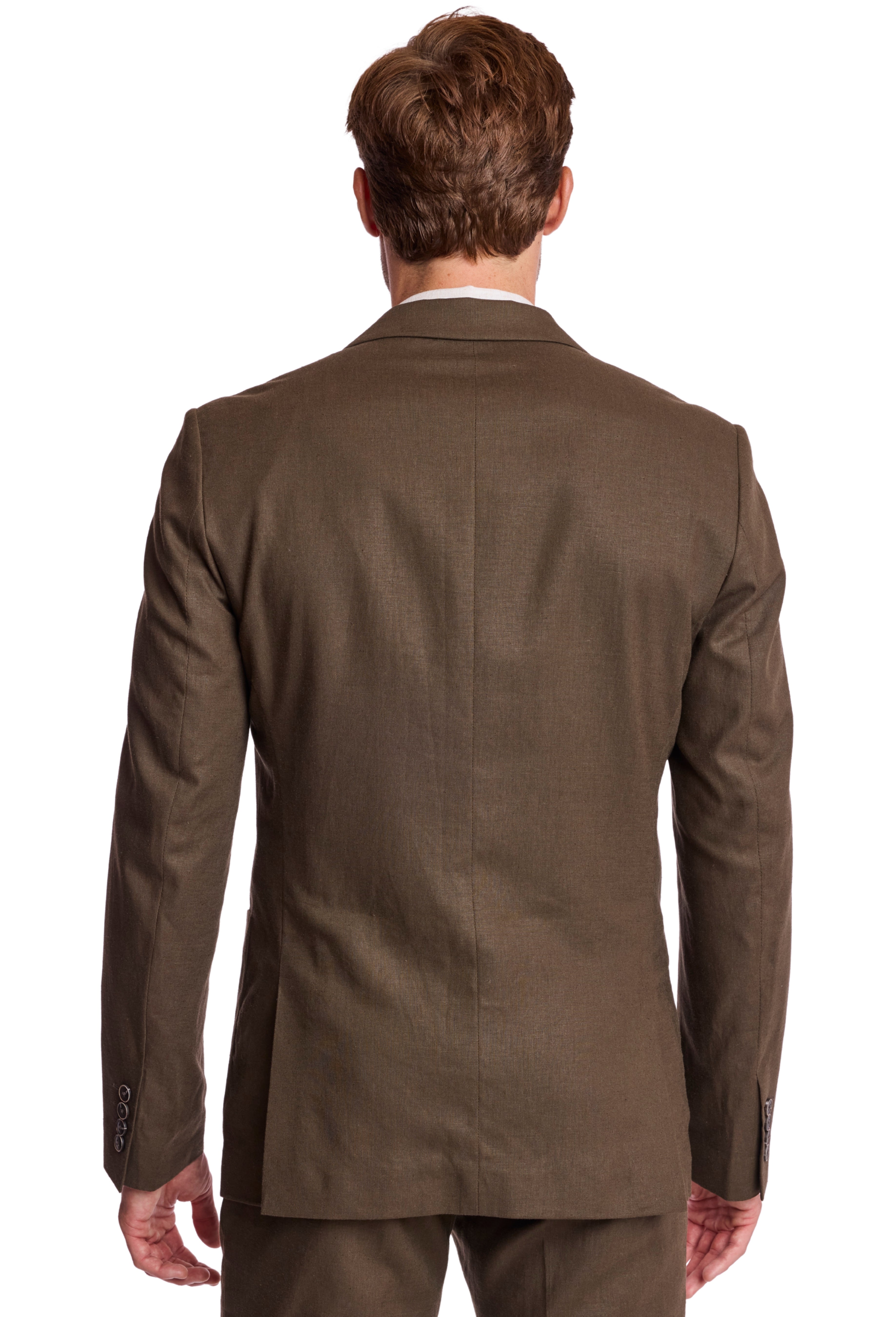 Dover Notch Jacket - slim - Ganache Dark Brown Linen