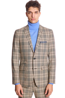 Dover Notch Jacket - slim - Blue & Grey Check