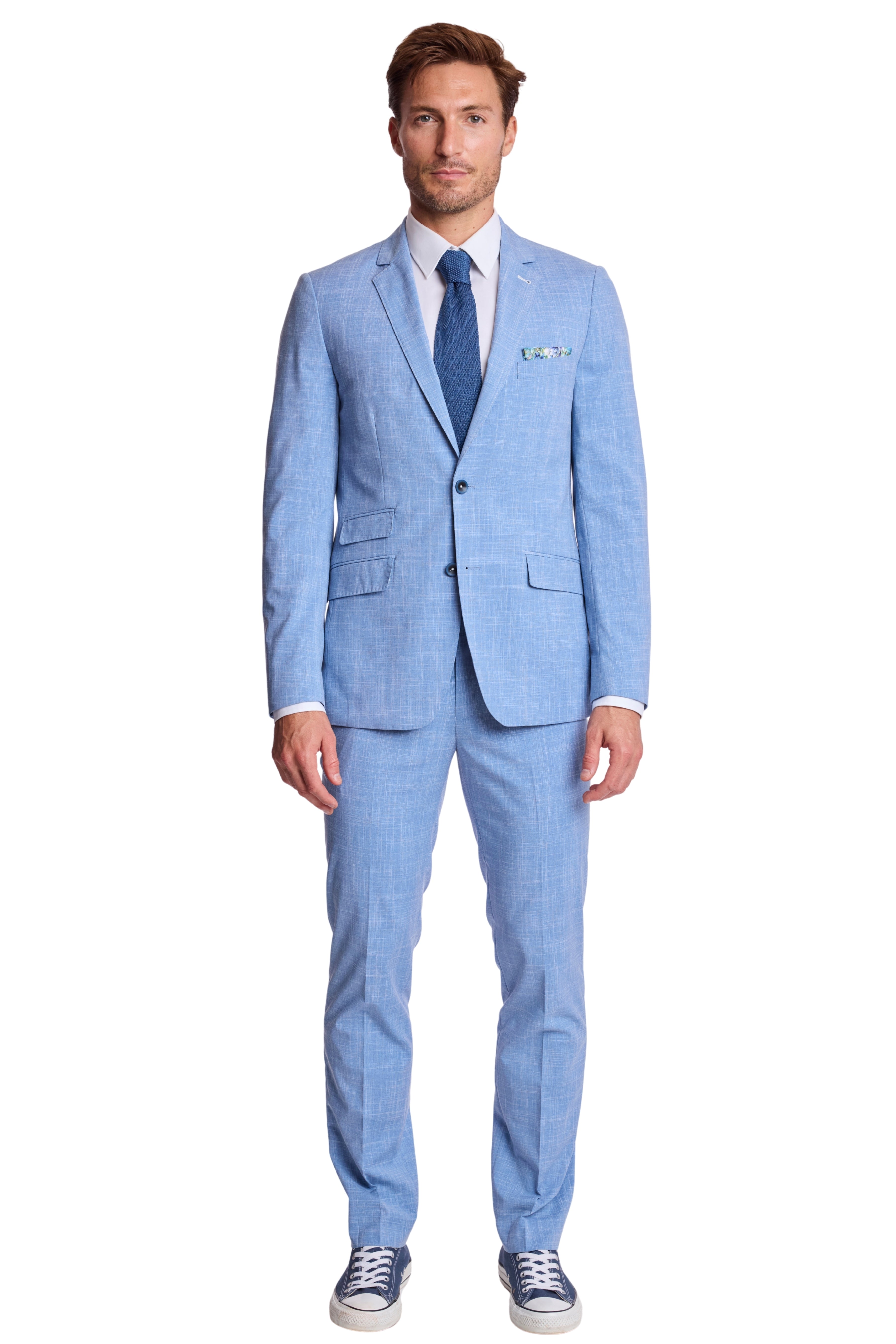 Dover Notch Jacket - slim - Blue White Grain