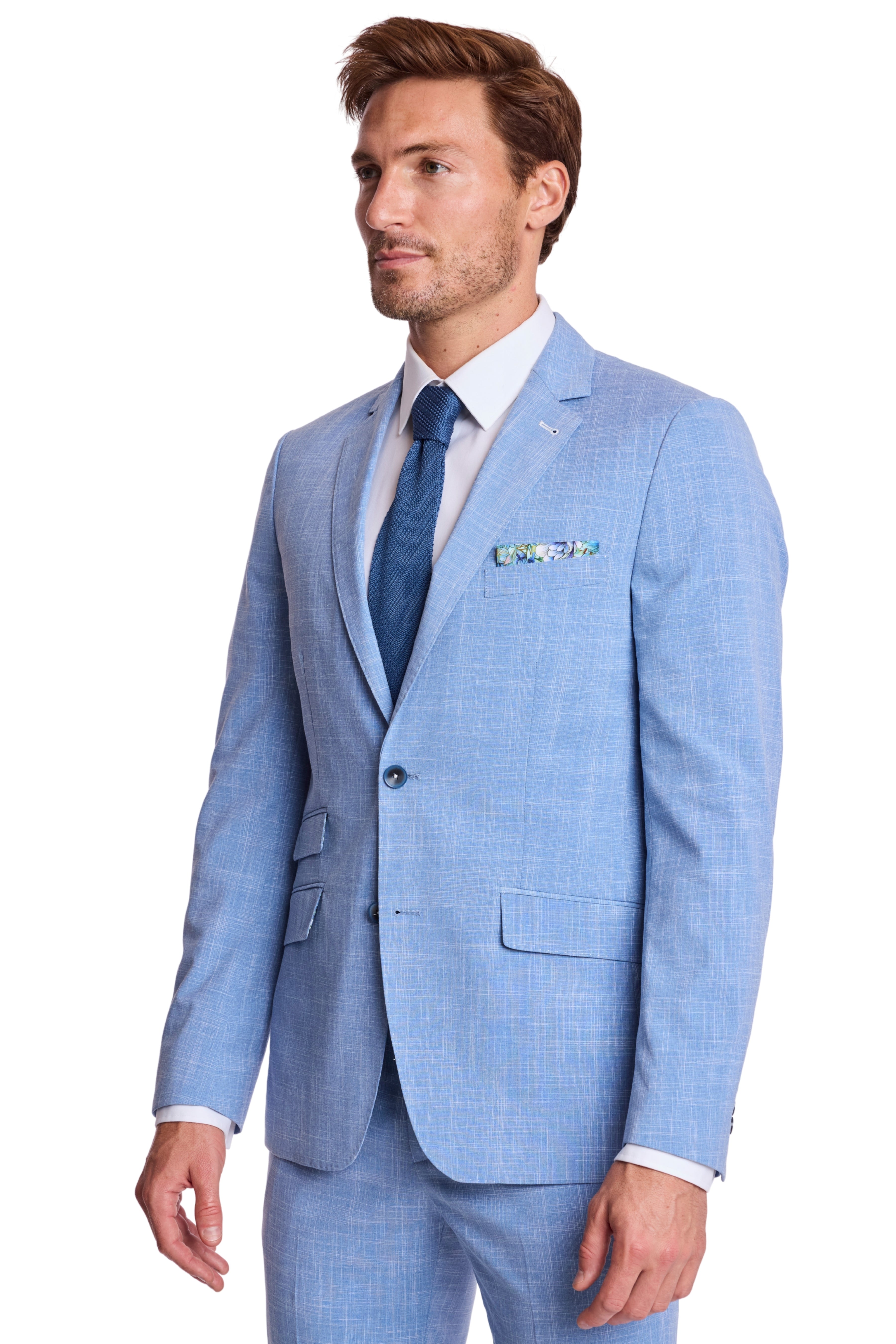 Dover Notch Jacket - slim - Blue White Grain