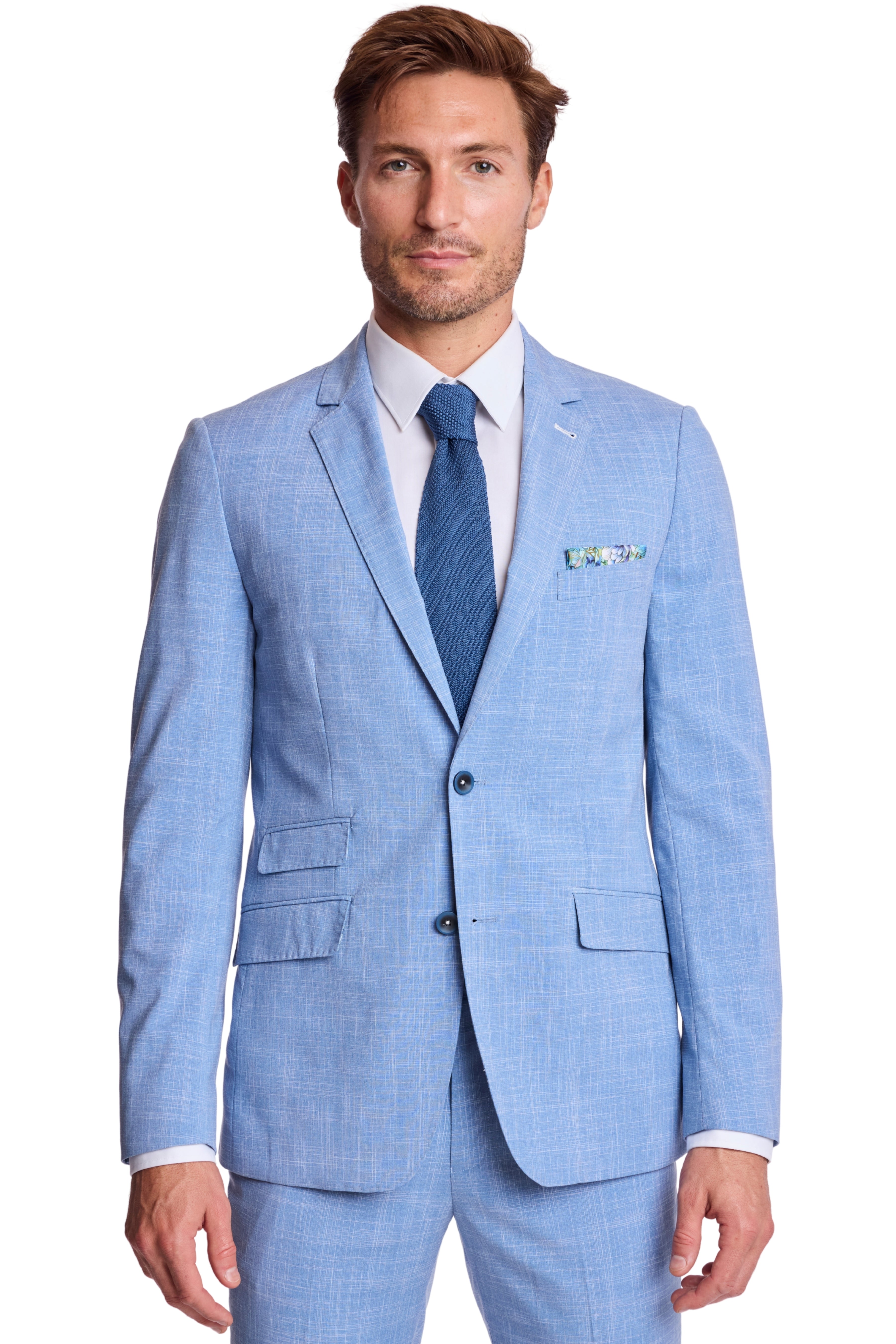 Dover Notch Jacket - slim - Blue White Grain