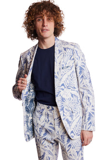  Stanford Shawl Jacket  - slim - Faded Blue Leaf