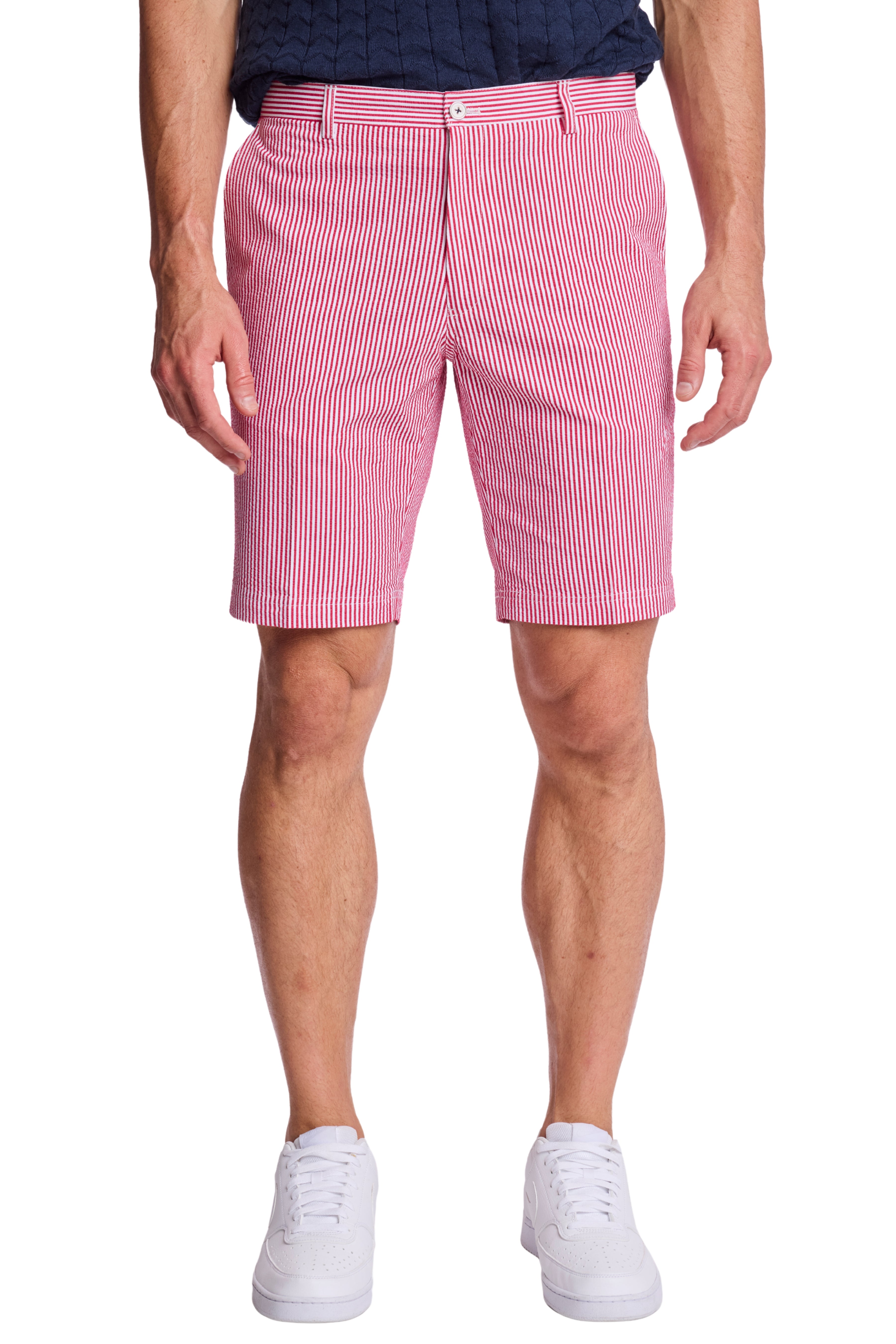 Felix Shorts - slim - Red Seersucker