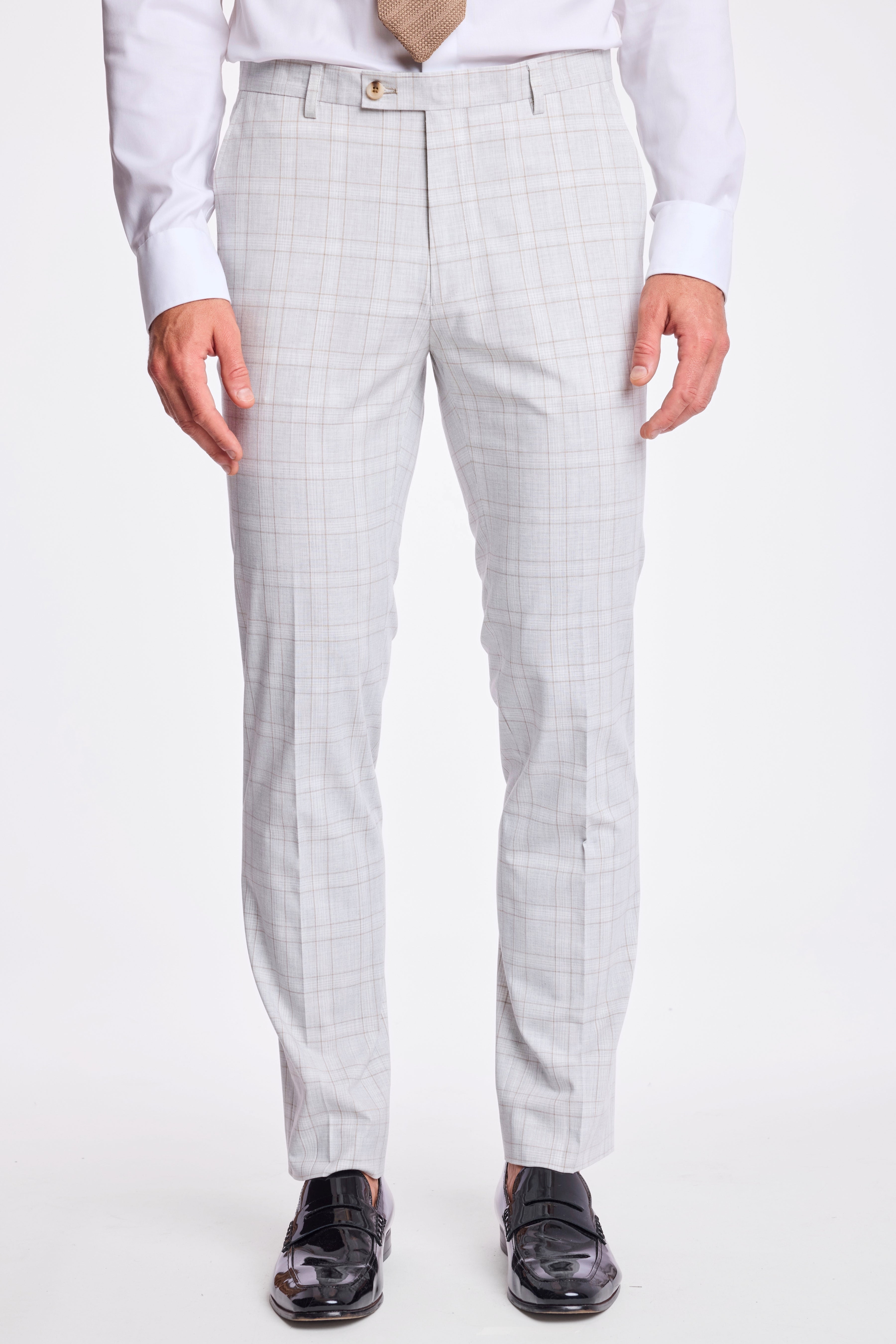 Downing Pants - slim - Grey Putty Check