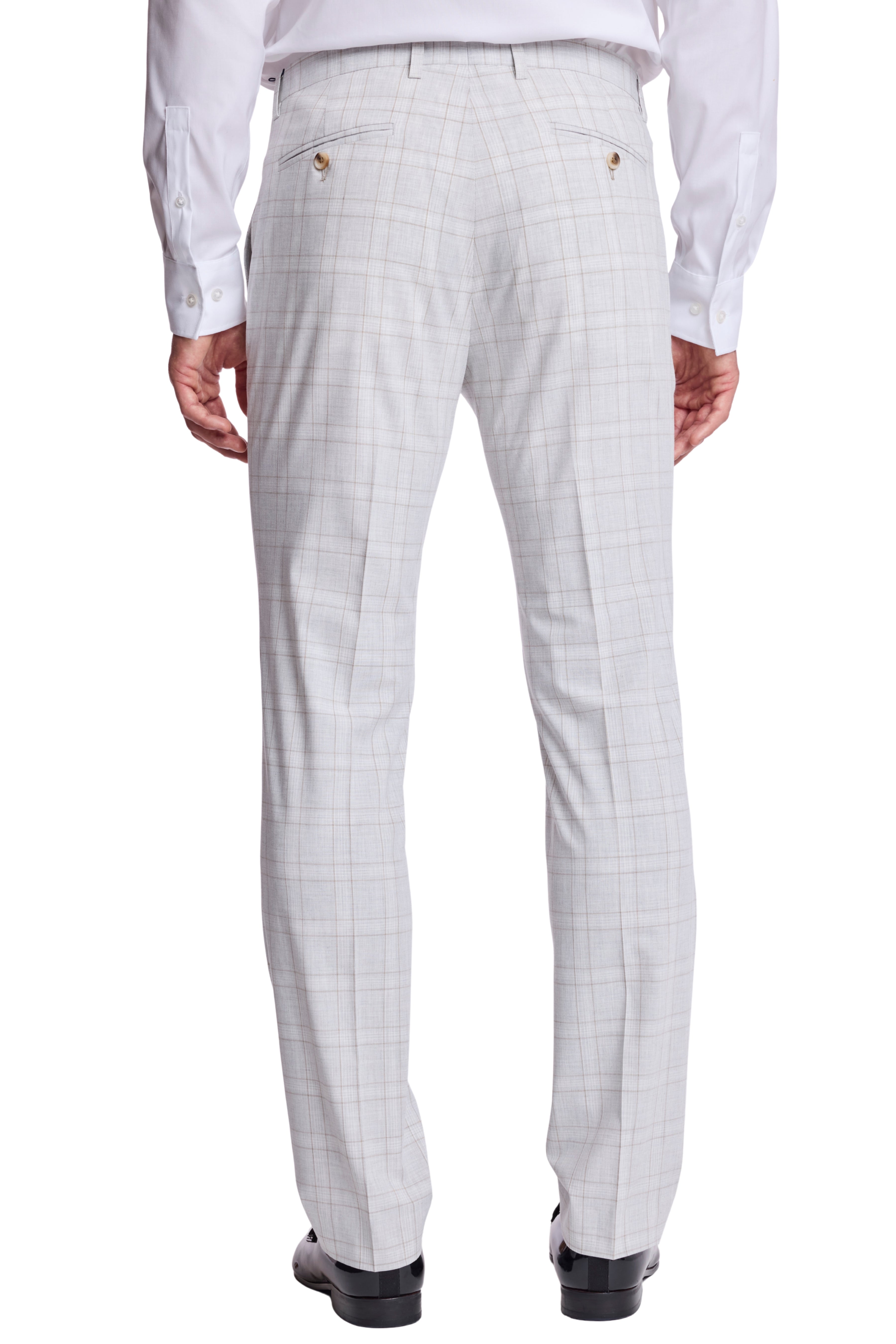 Downing Pants - slim - Grey Putty Check