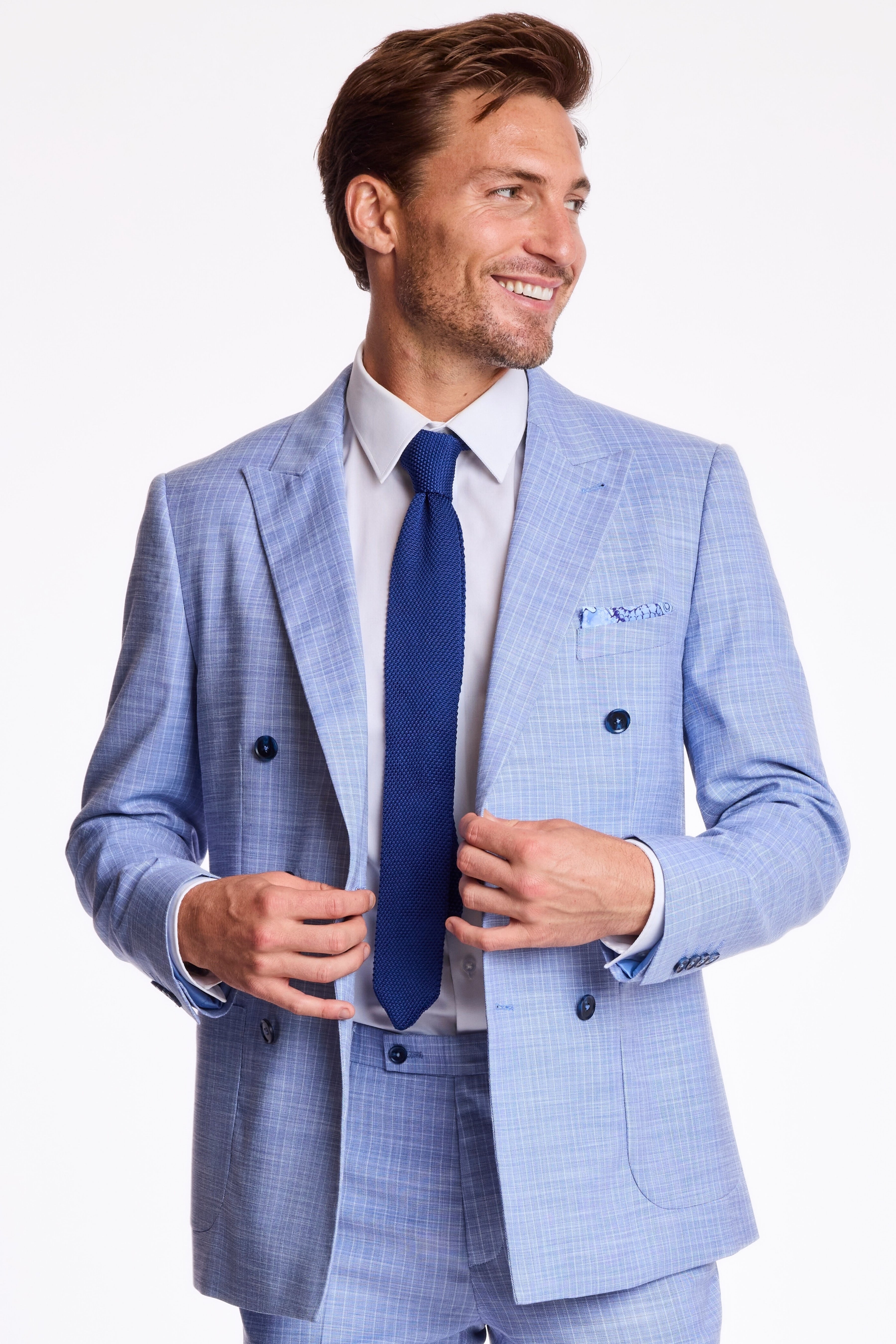 Soho Peak DB Jacket - slim - Blue White Pinstripe