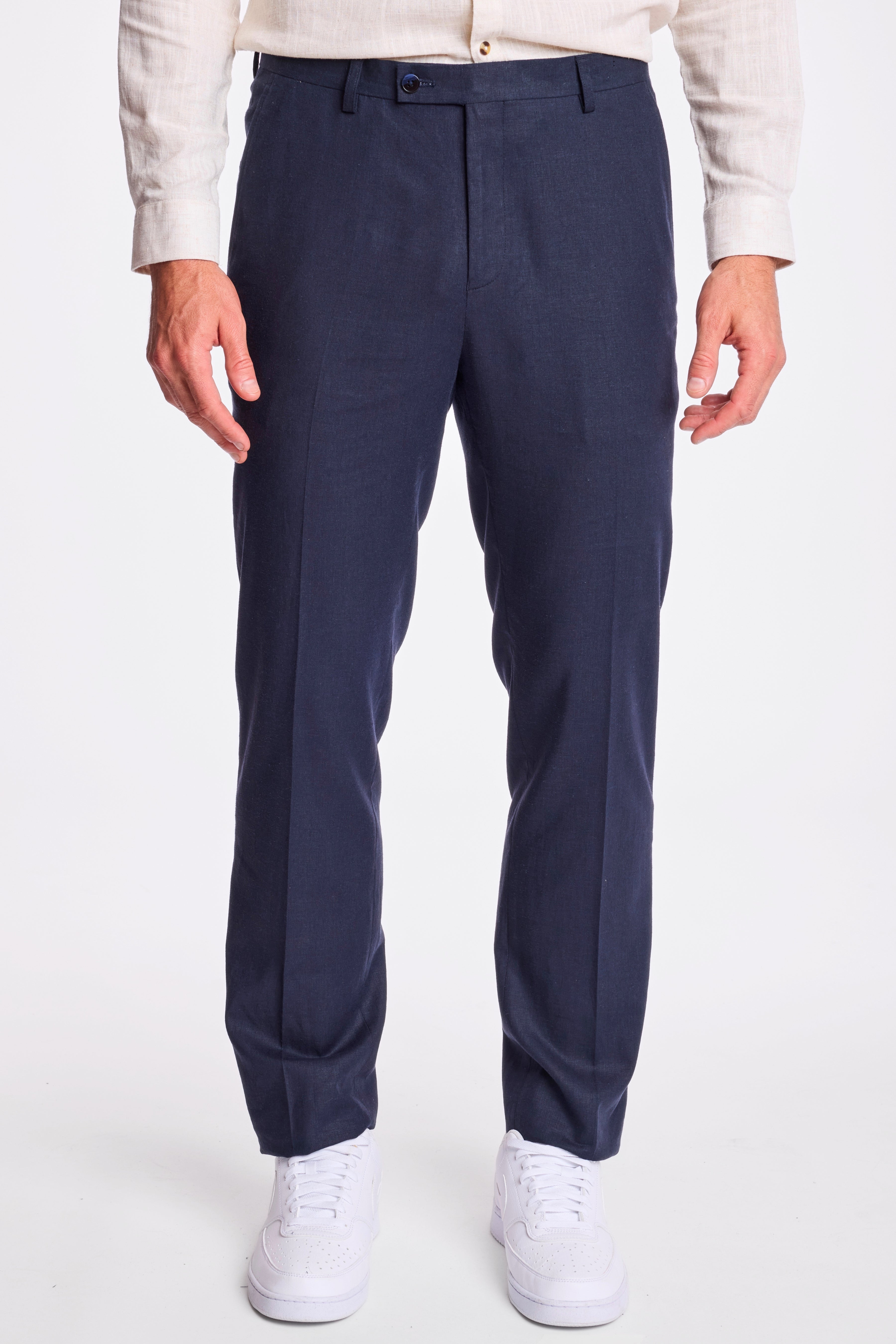 Downing Pants - slim - Crisp Navy Linen