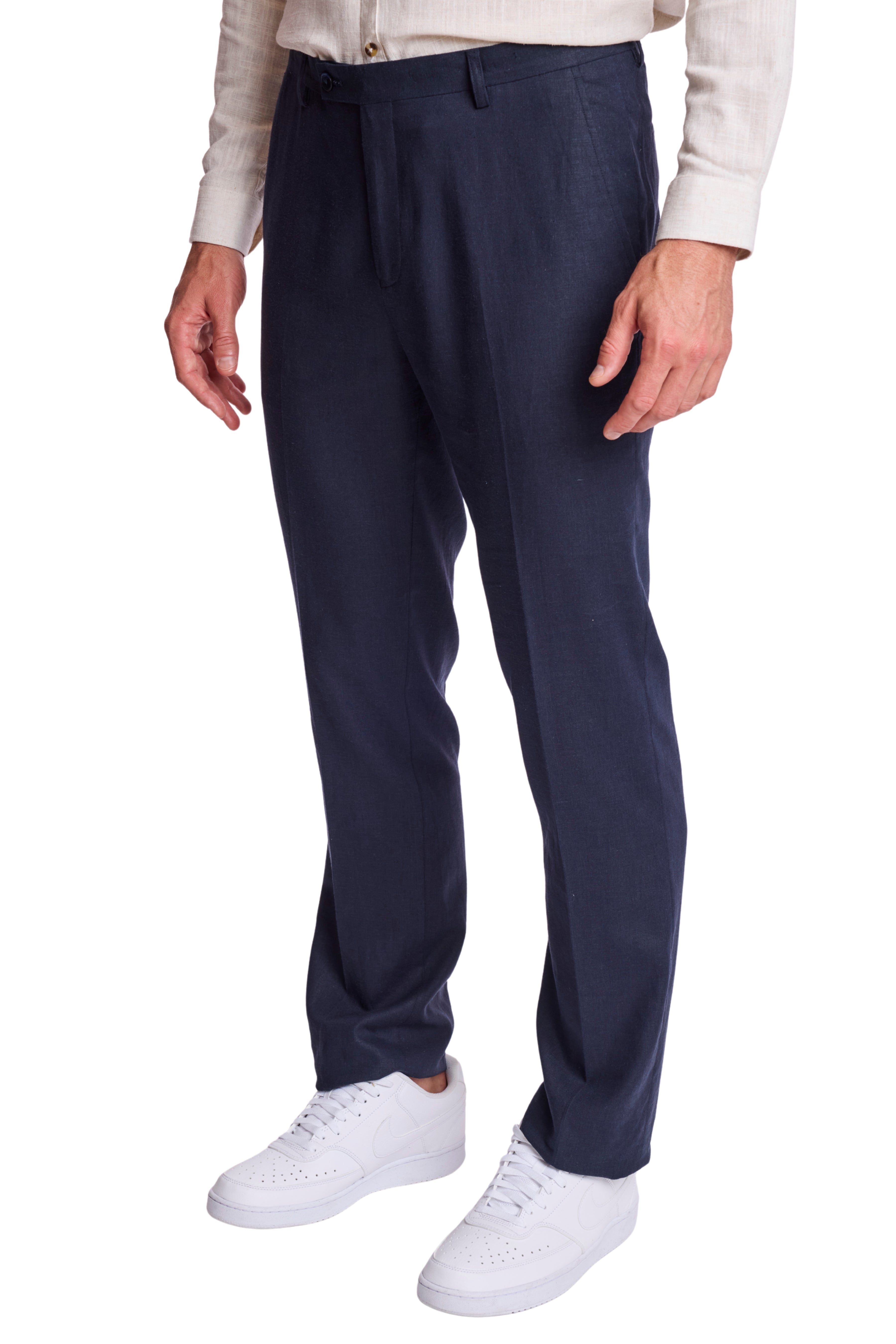 Downing Pants - slim - Crisp Navy Linen