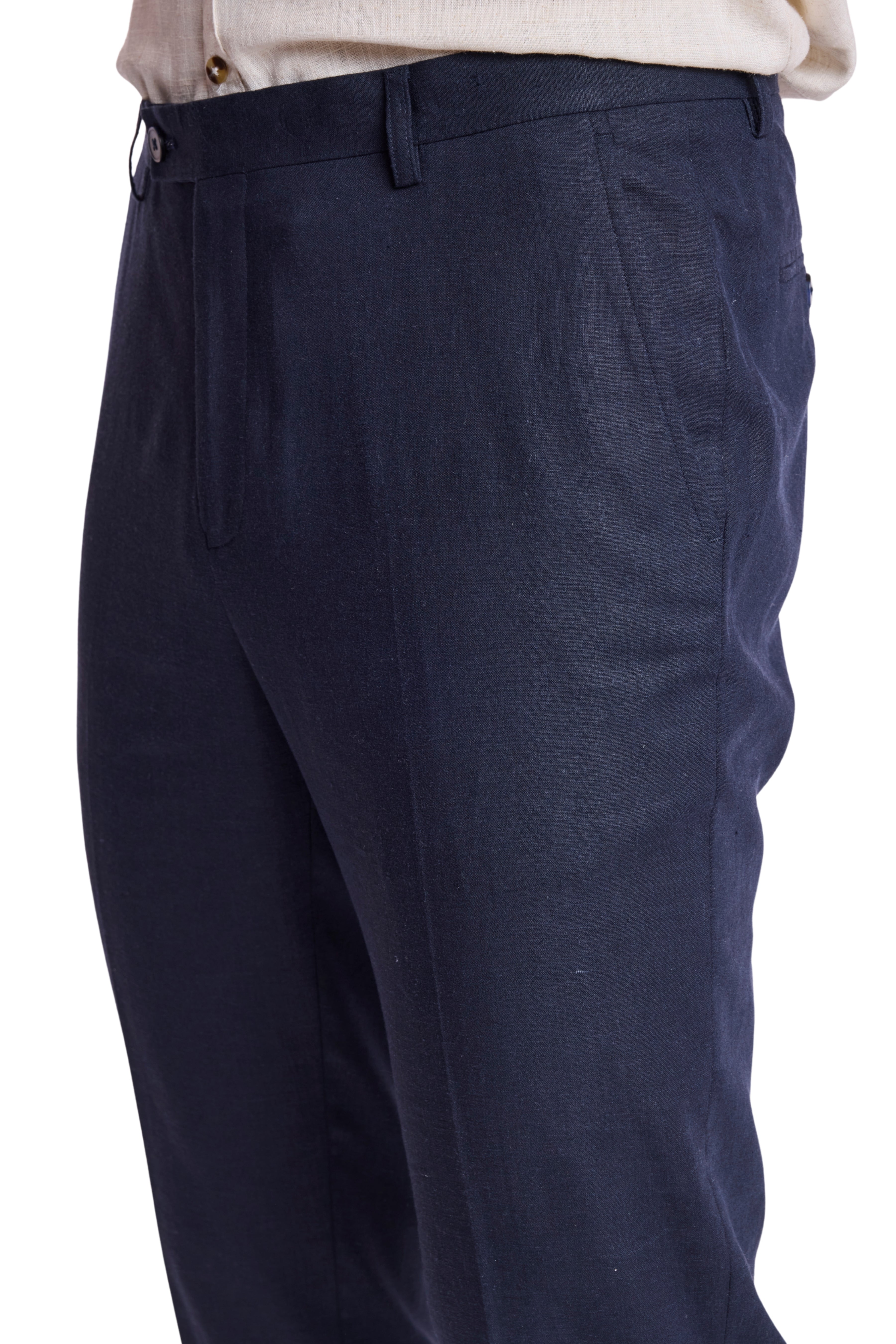 Downing Pants - slim - Crisp Navy Linen