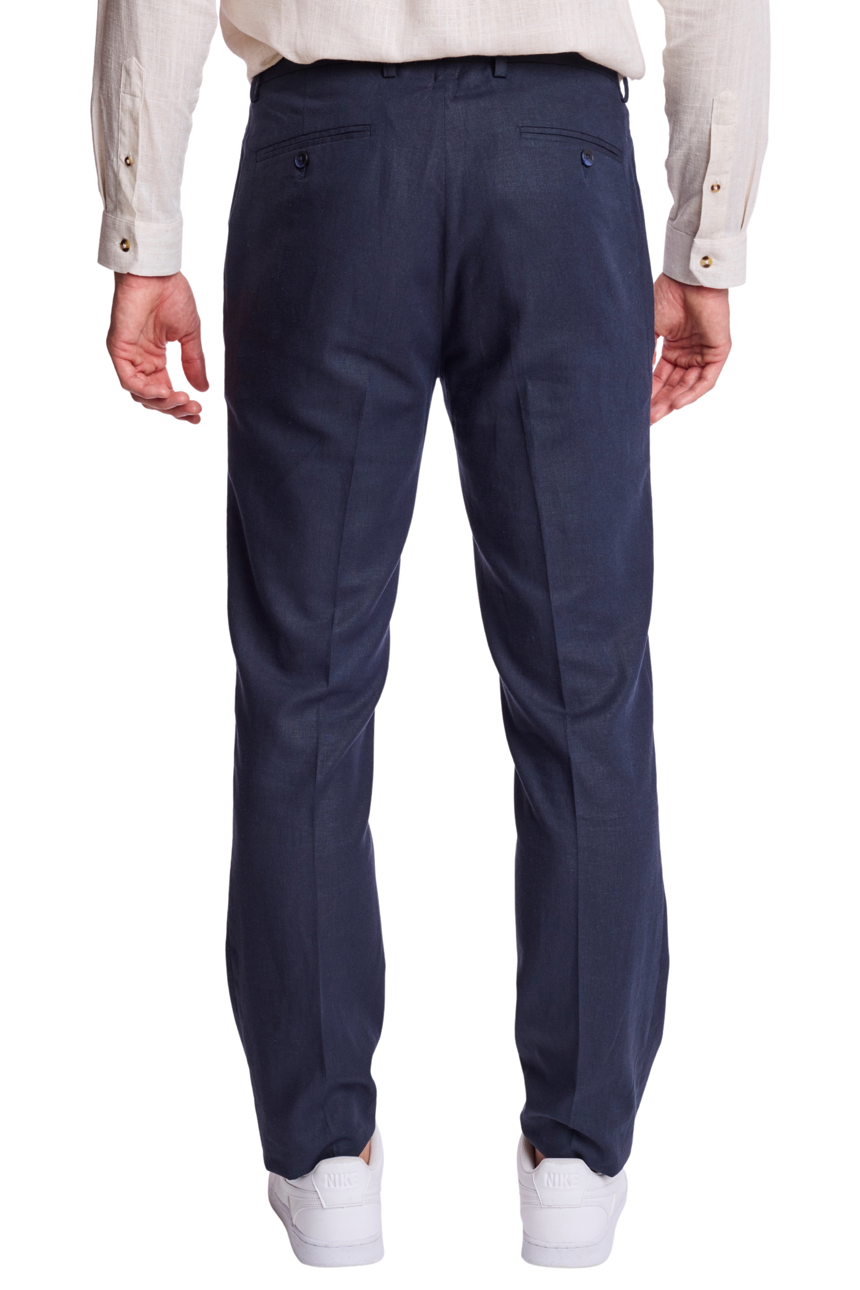 Downing Pants - slim - Crisp Navy Linen