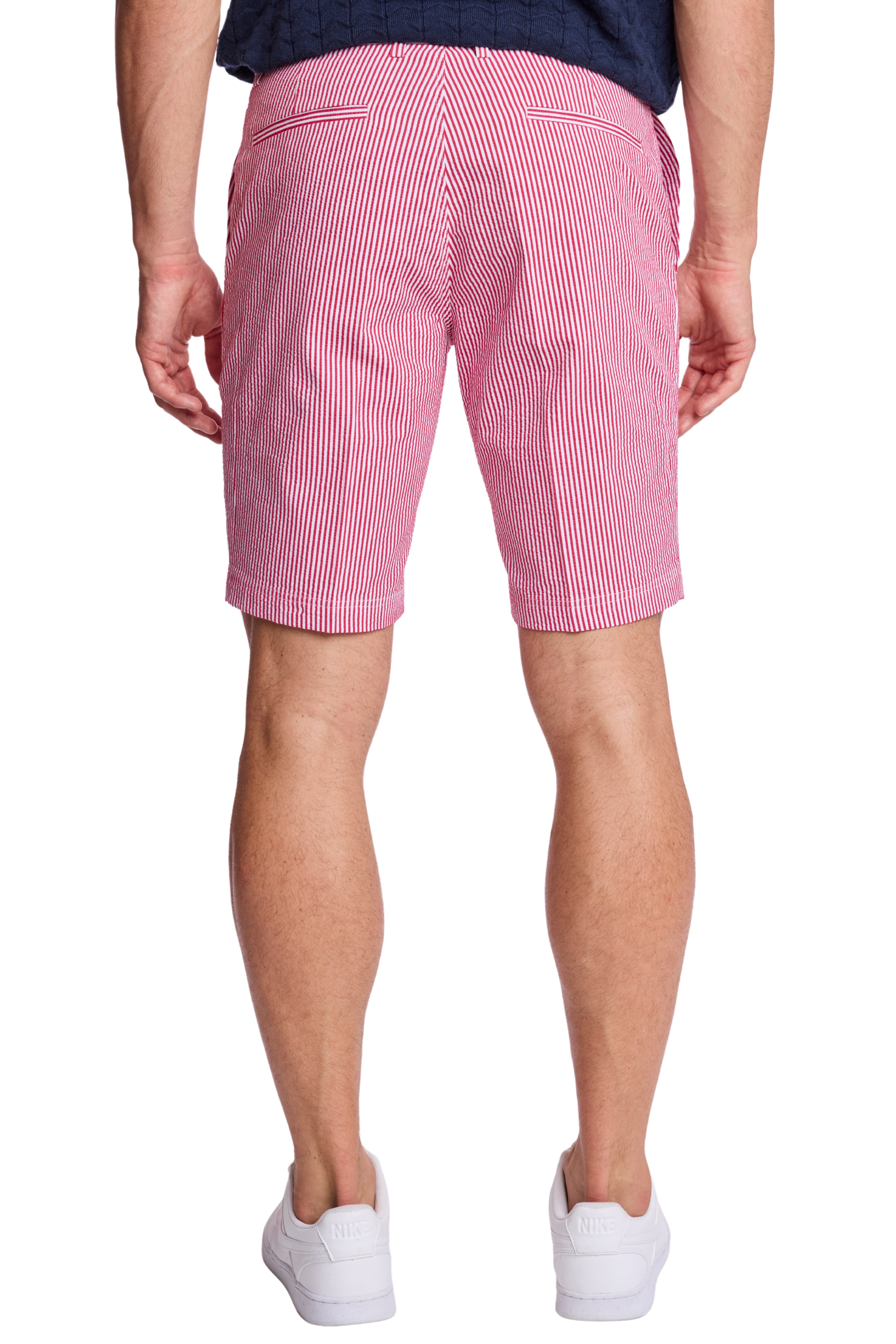 Felix Shorts - slim - Red Seersucker