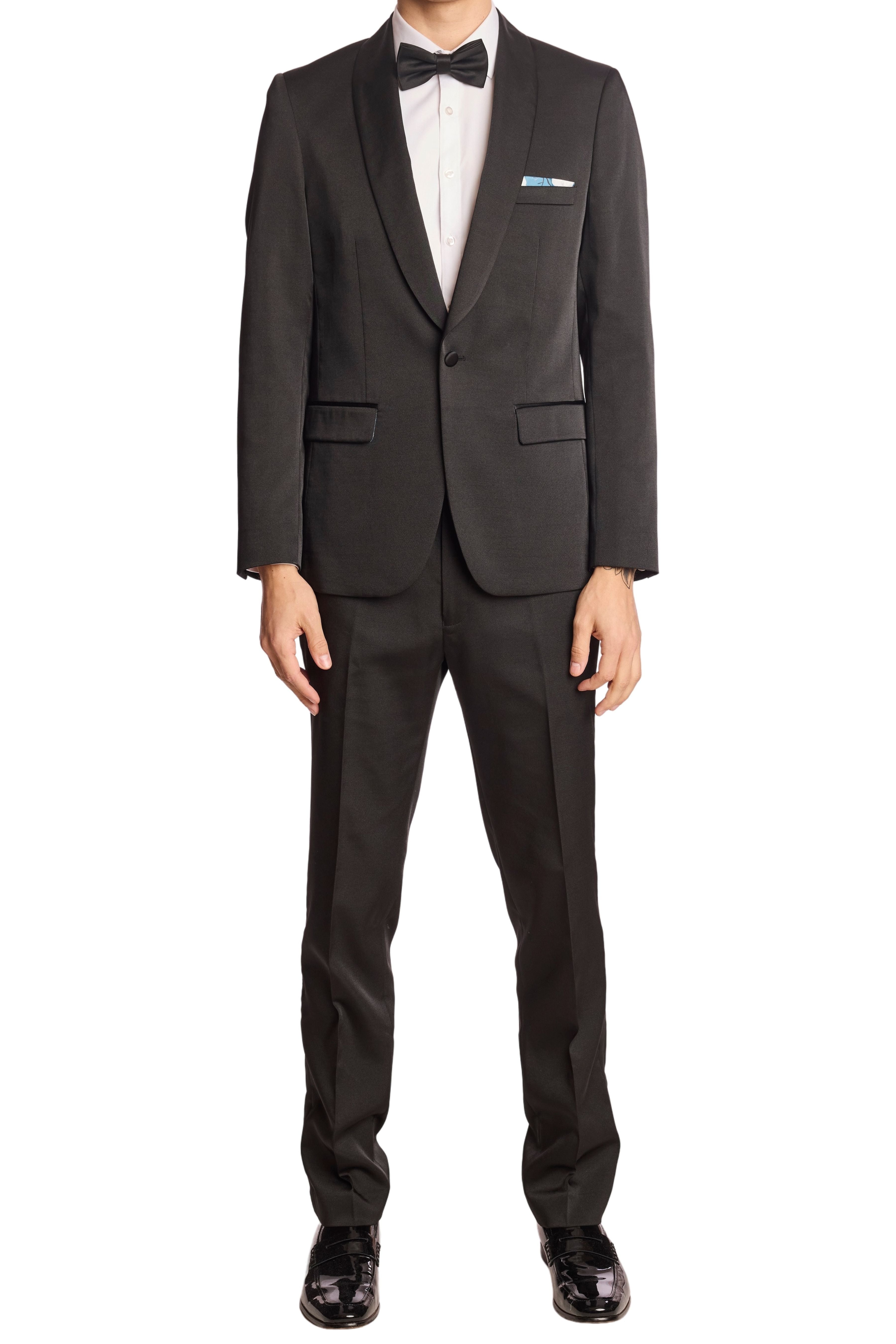 Regent Shawl Tux Jacket - slim - All Black