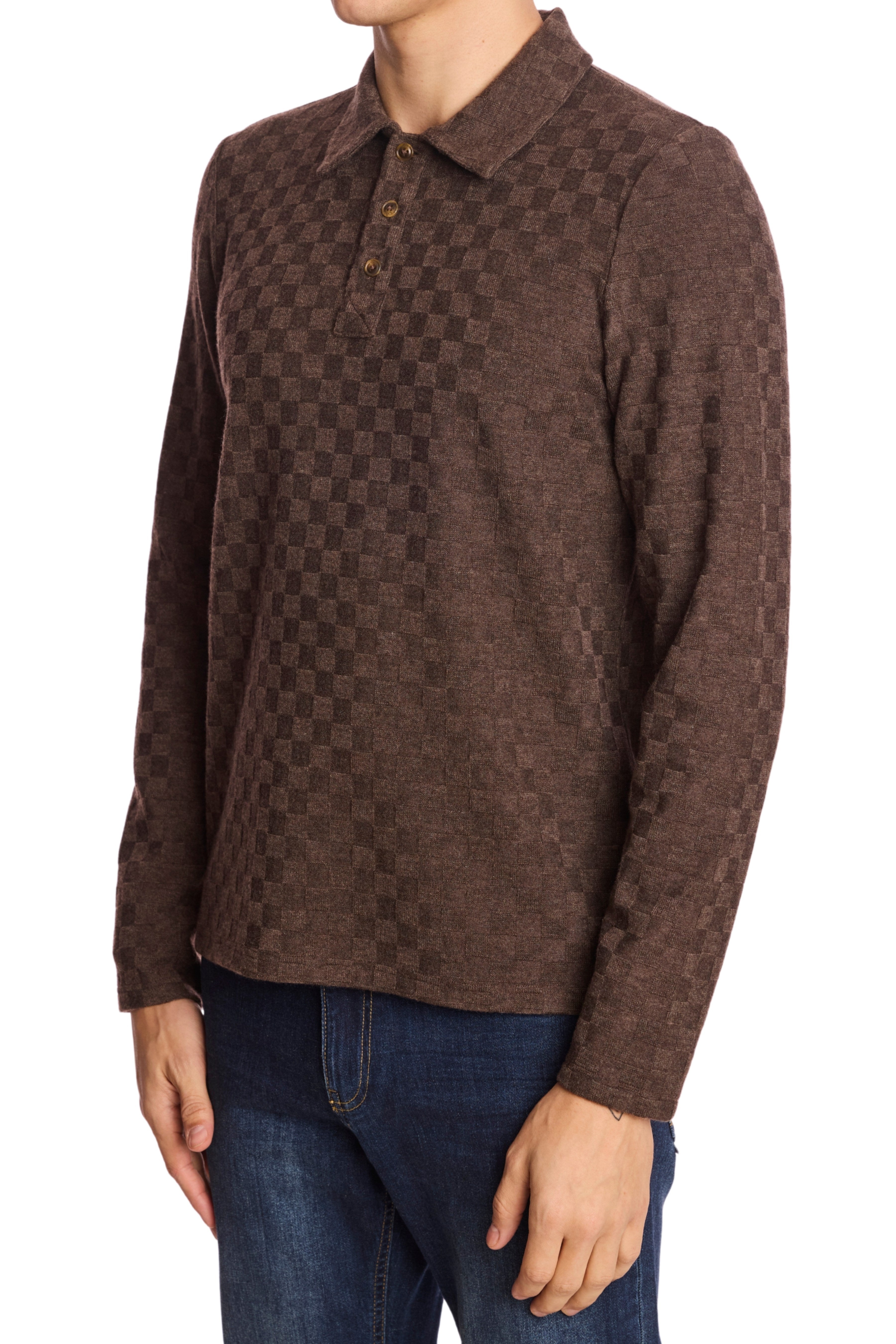 3-Button Polo - Chocolate Coffee