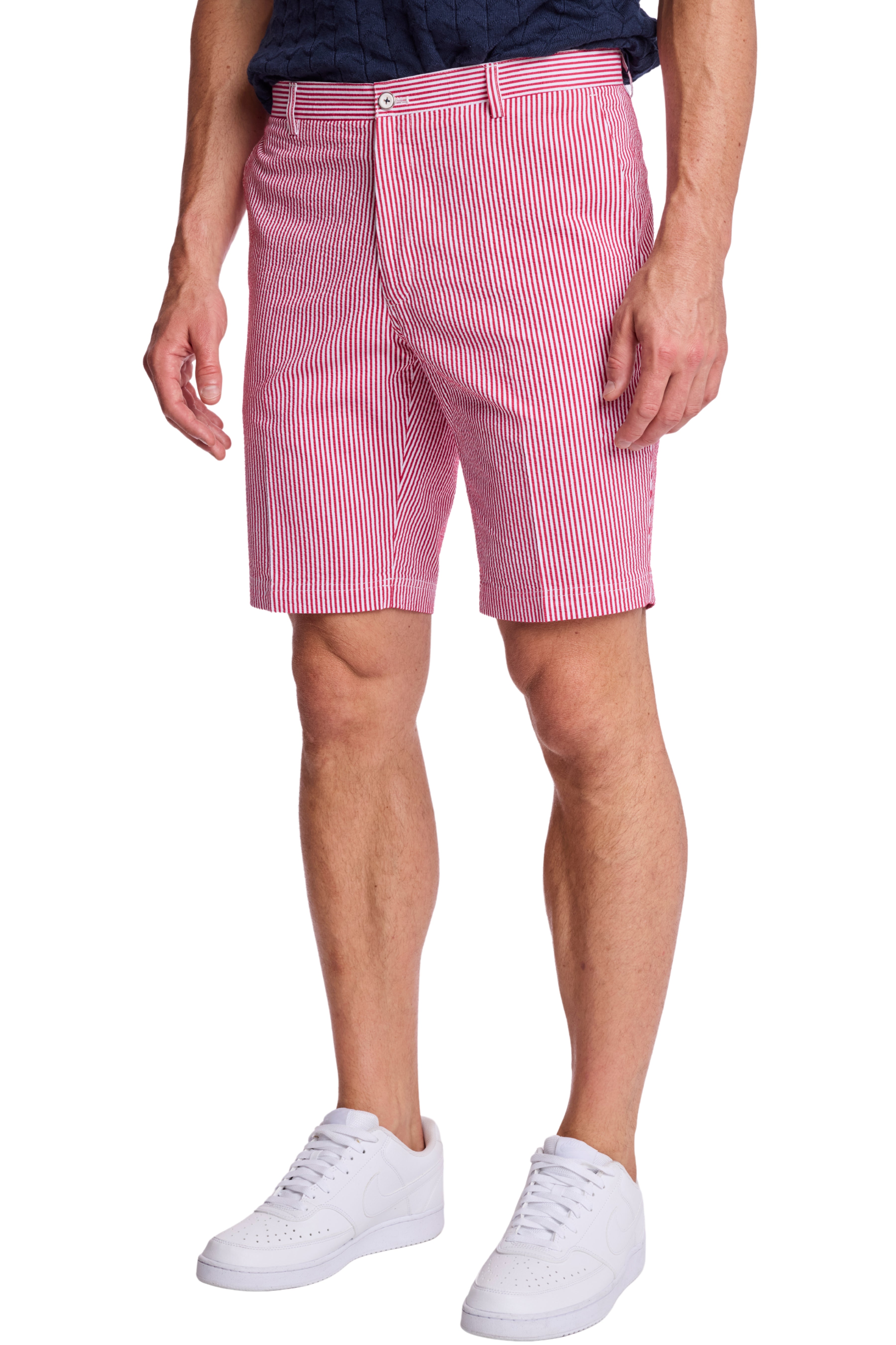 Felix Shorts - slim - Red Seersucker