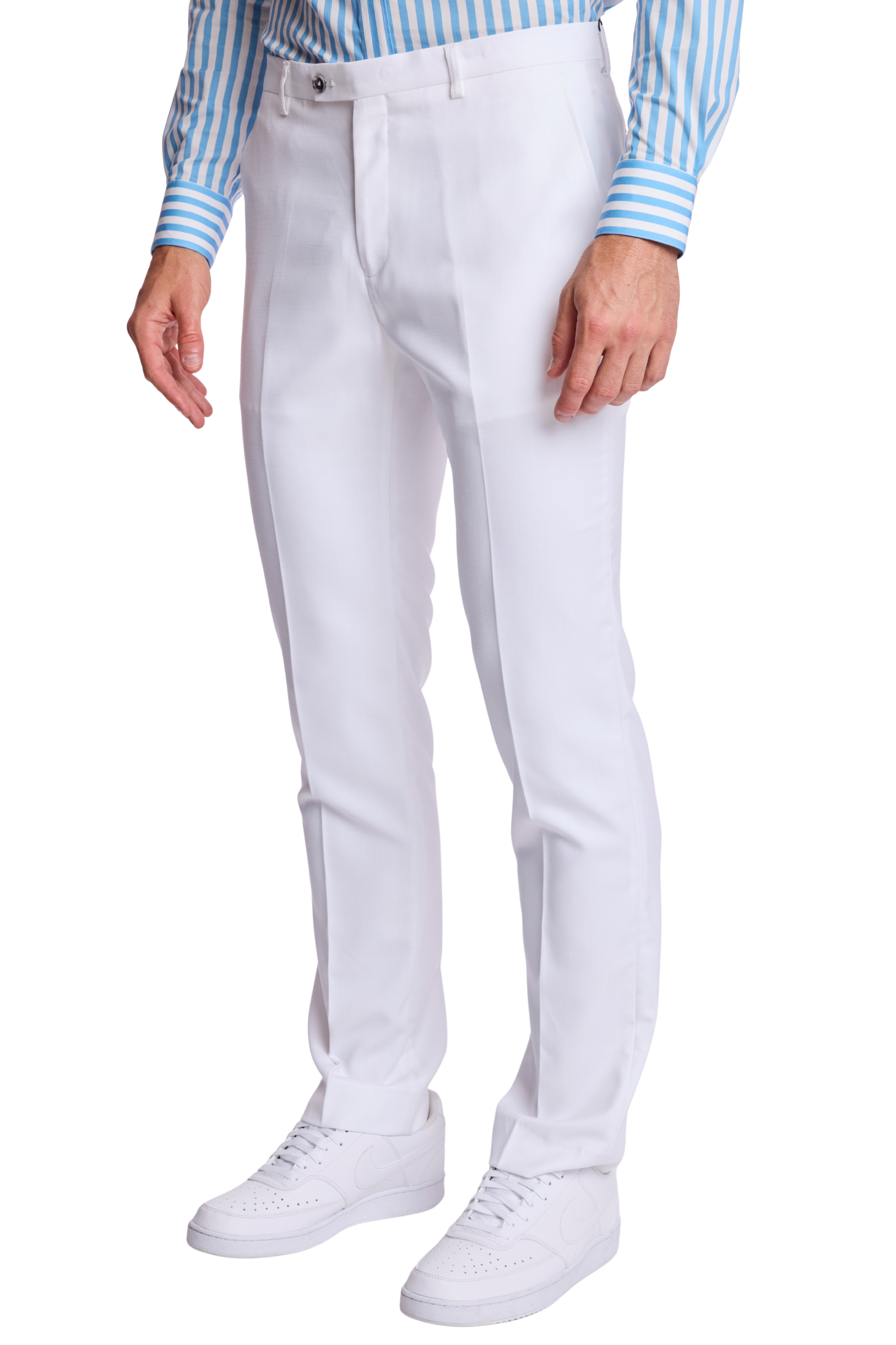 Downing Pants - slim - White Sharkskin