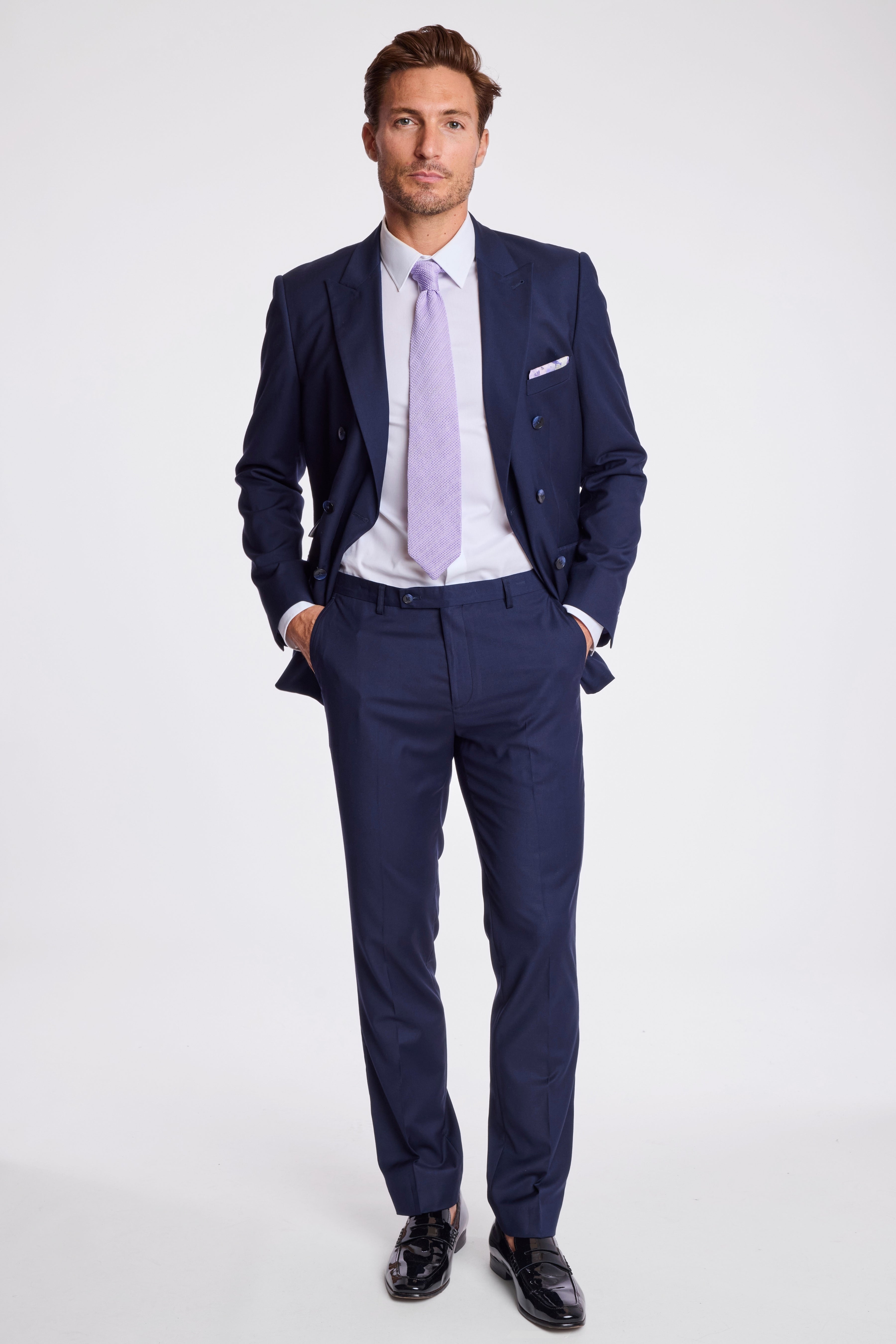 Soho Peak DB Jacket - slim - Solid Navy