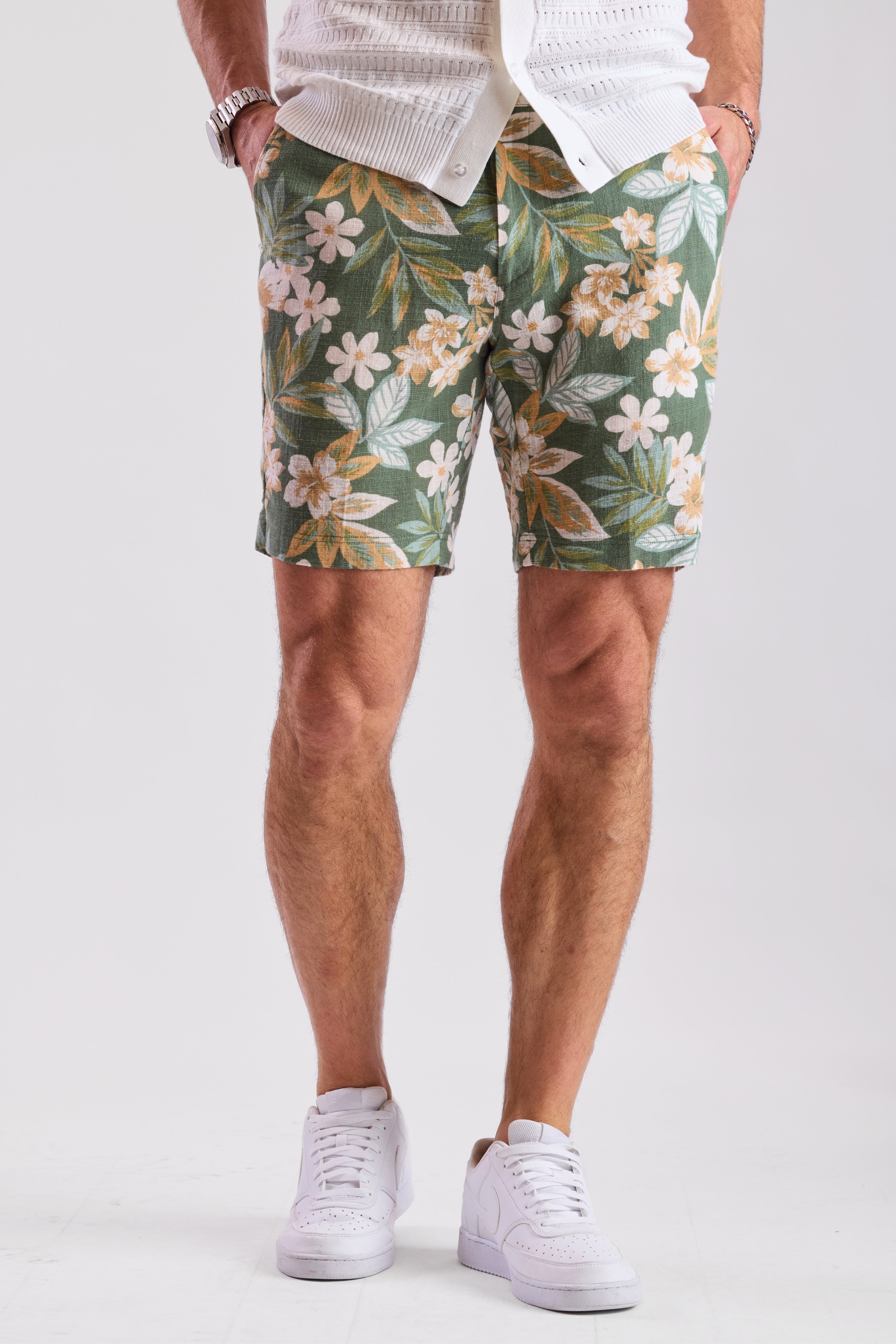 Felix Shorts - slim - Emerald Floral