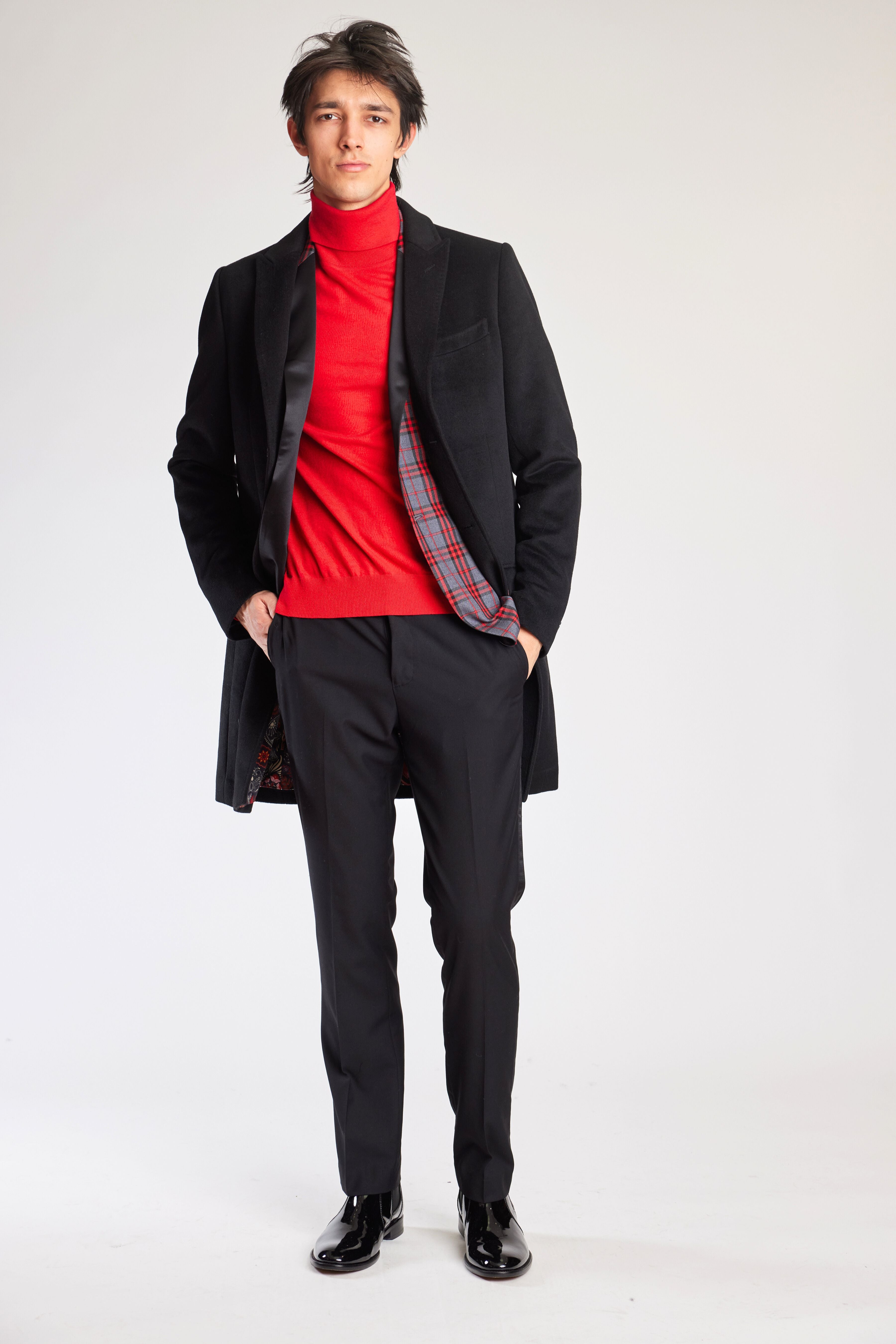 Fine Gauge Turtleneck - Maraschino Cherry