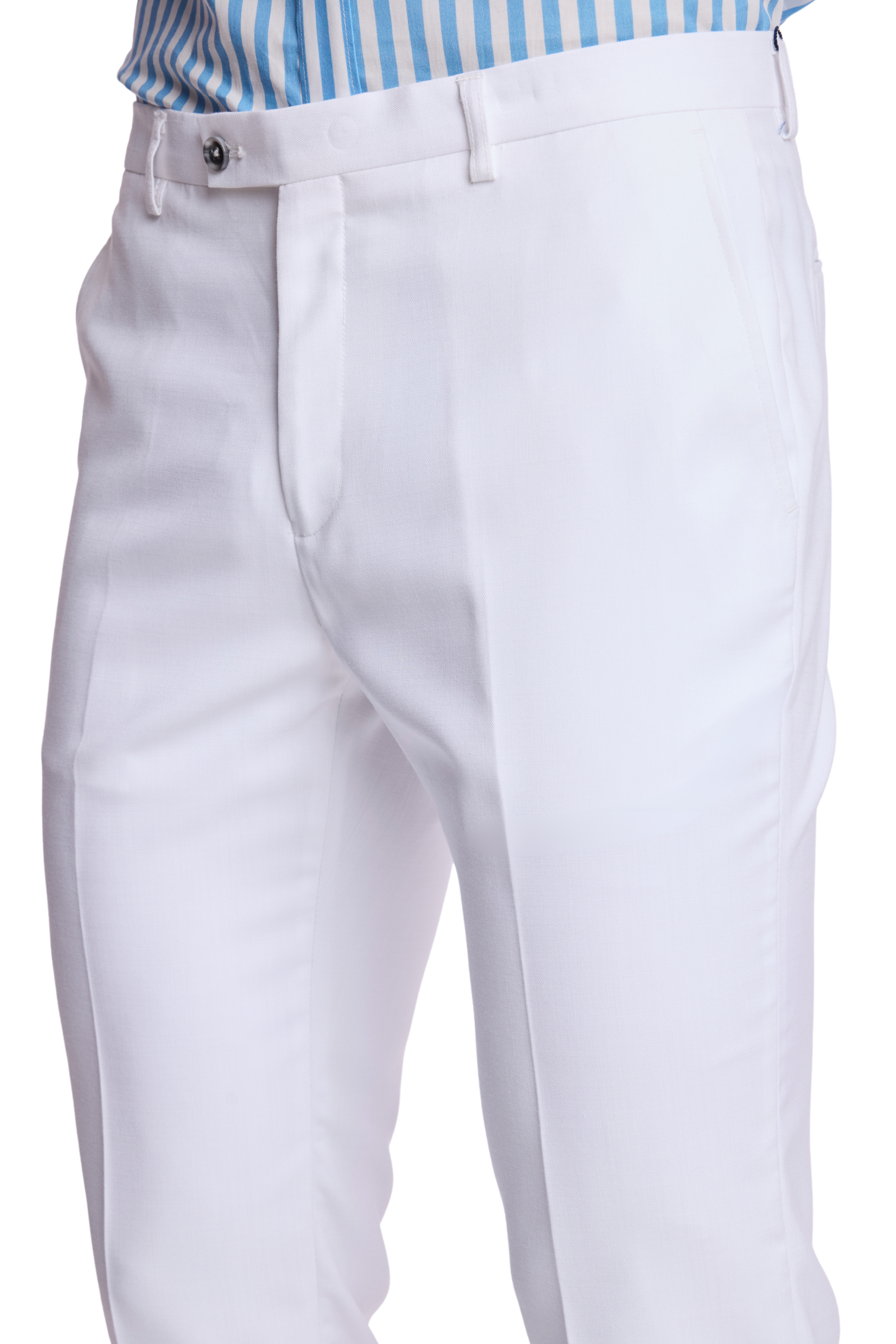 Downing Pants - slim - White Sharkskin
