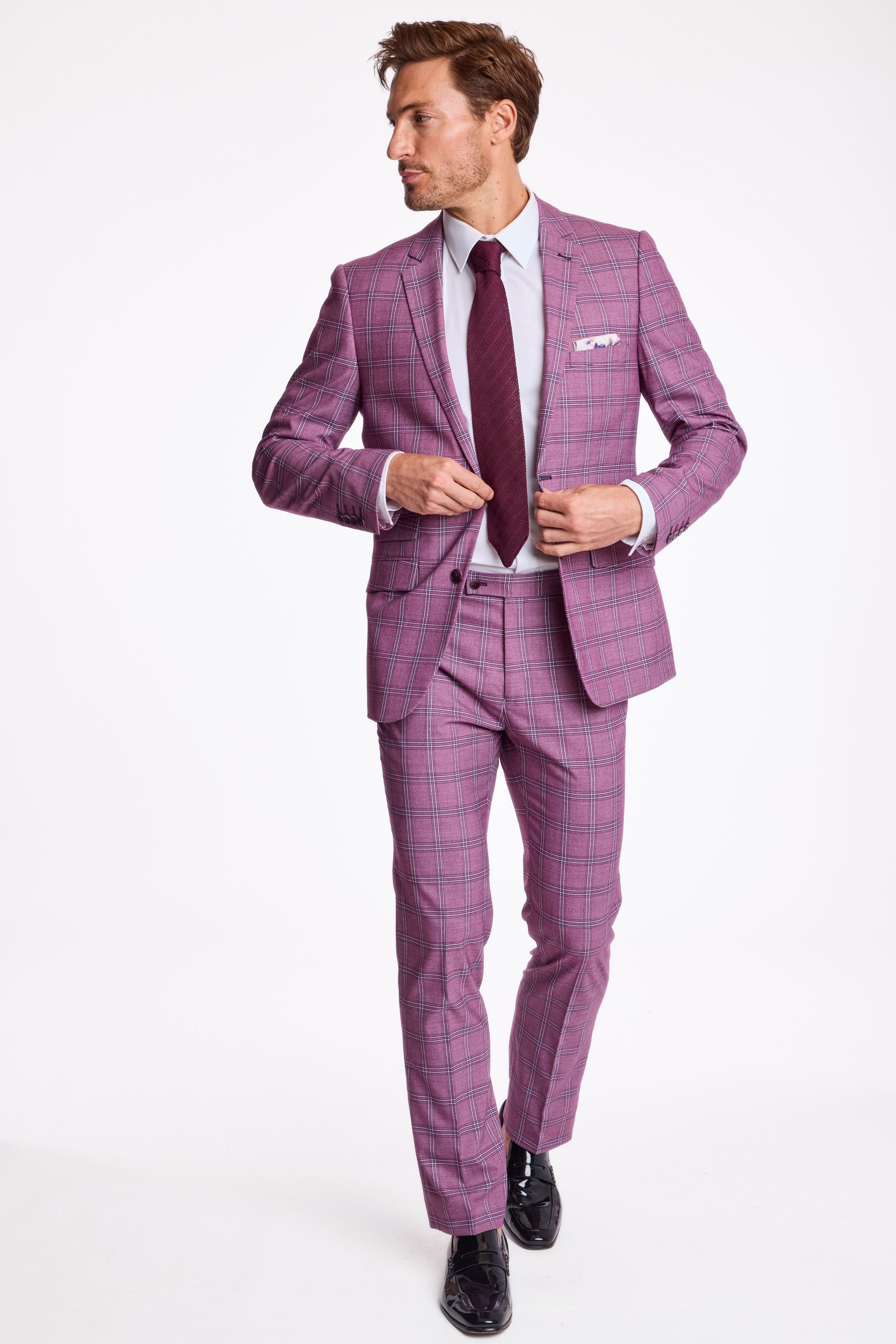 Downing Pants - slim - Summer Berry Check