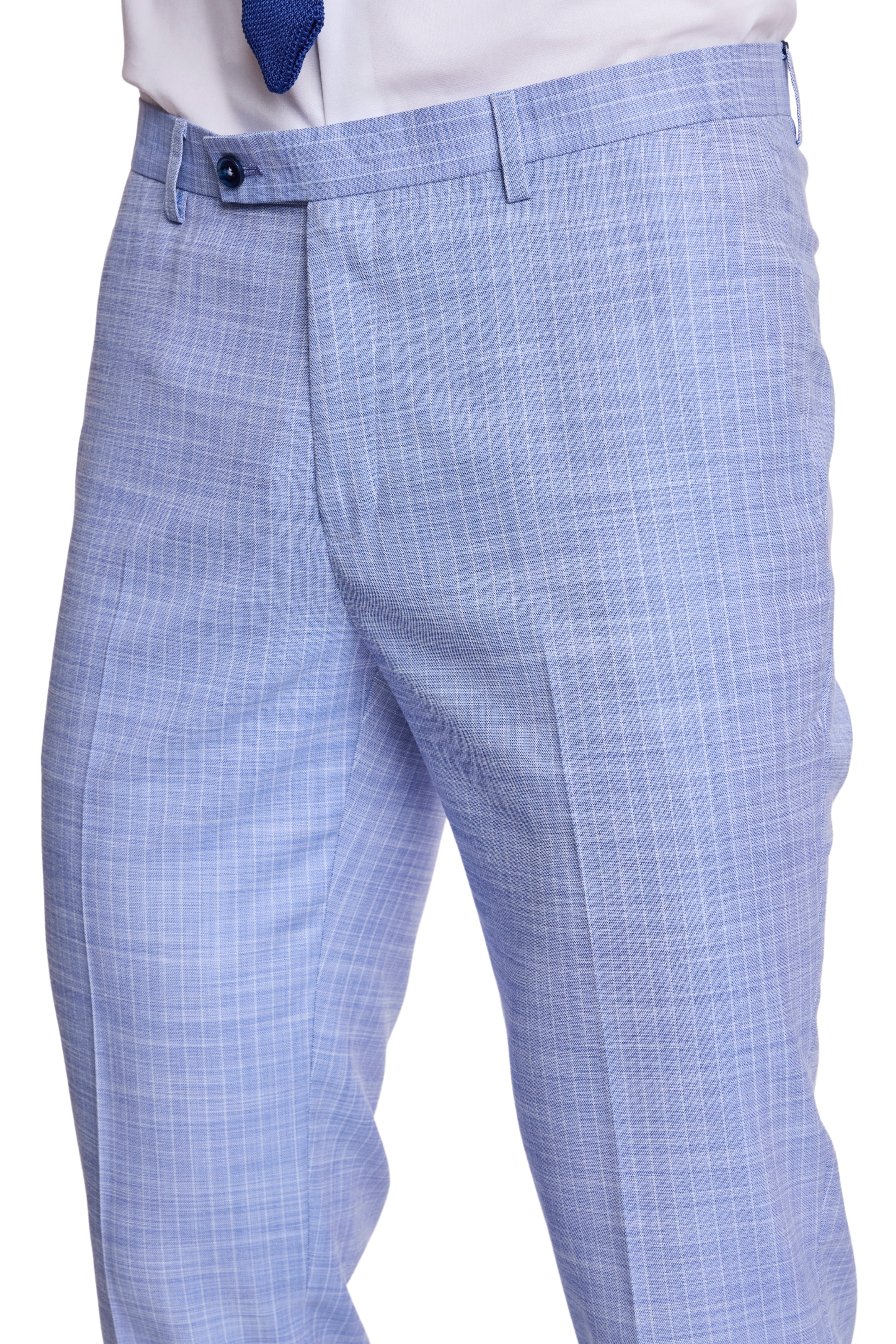 Downing Pants - slim - Blue White Pinstripe