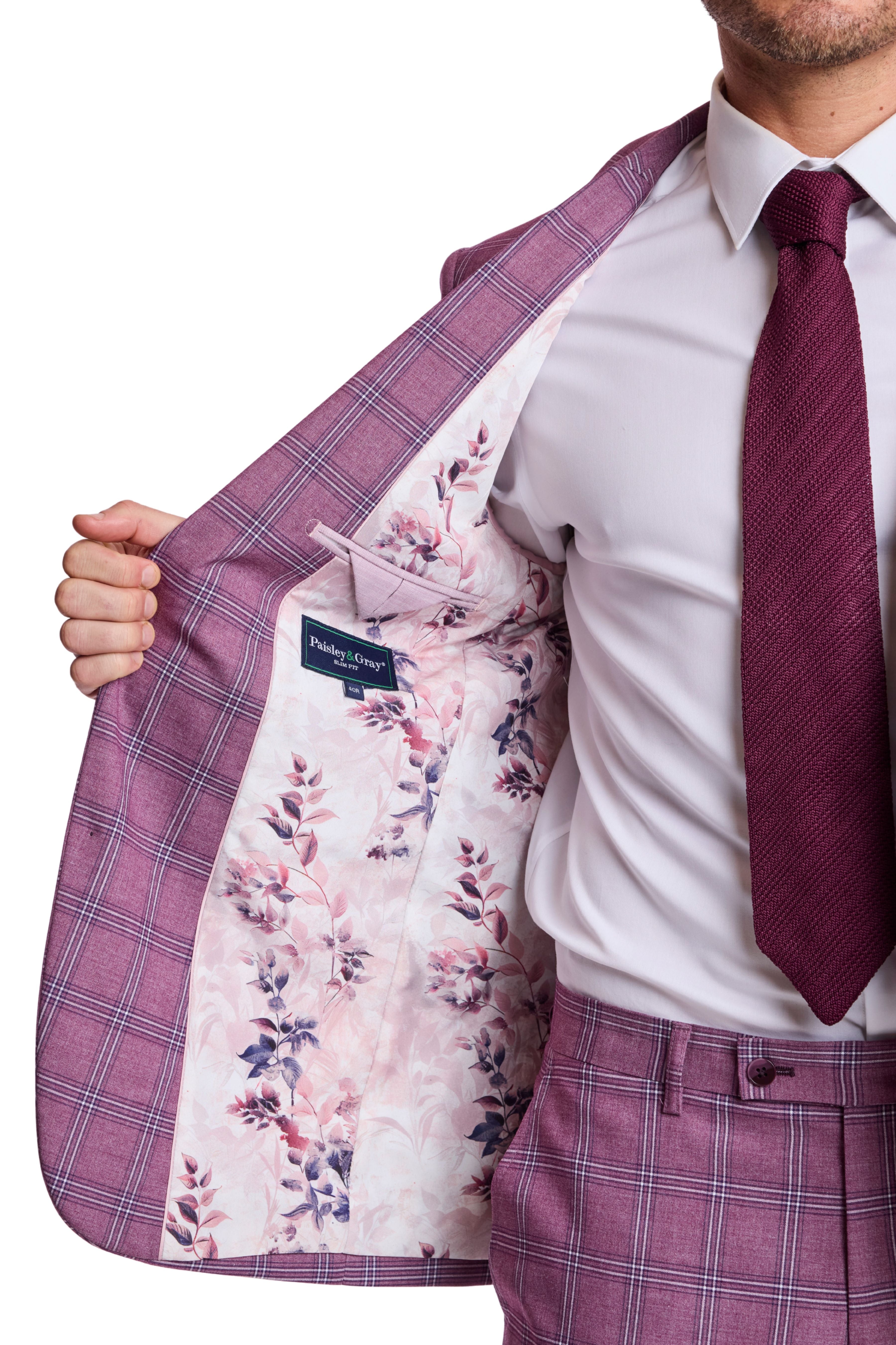 Dover Notch Jacket - slim - Summer Berry Check