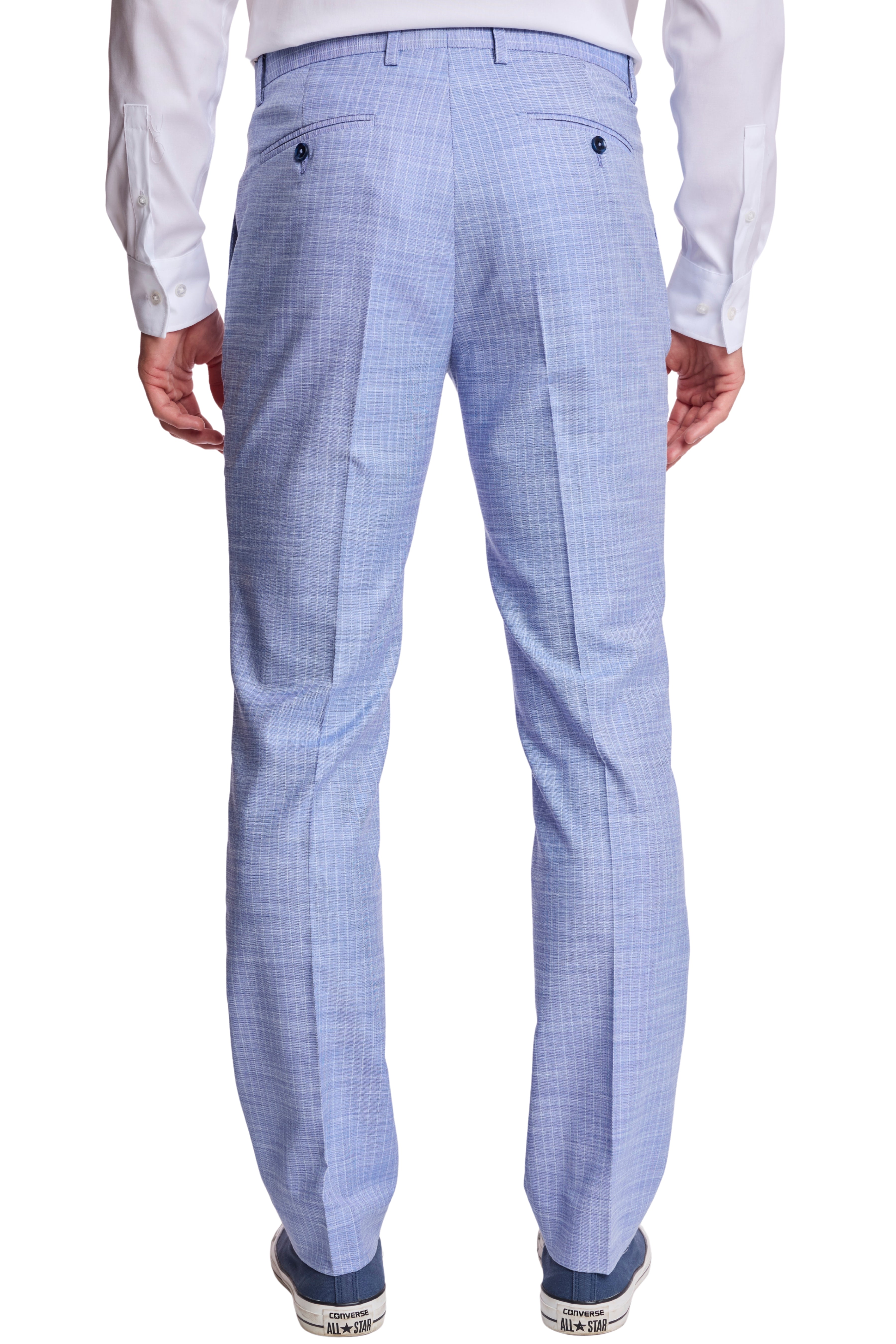 Downing Pants - slim - Blue White Pinstripe