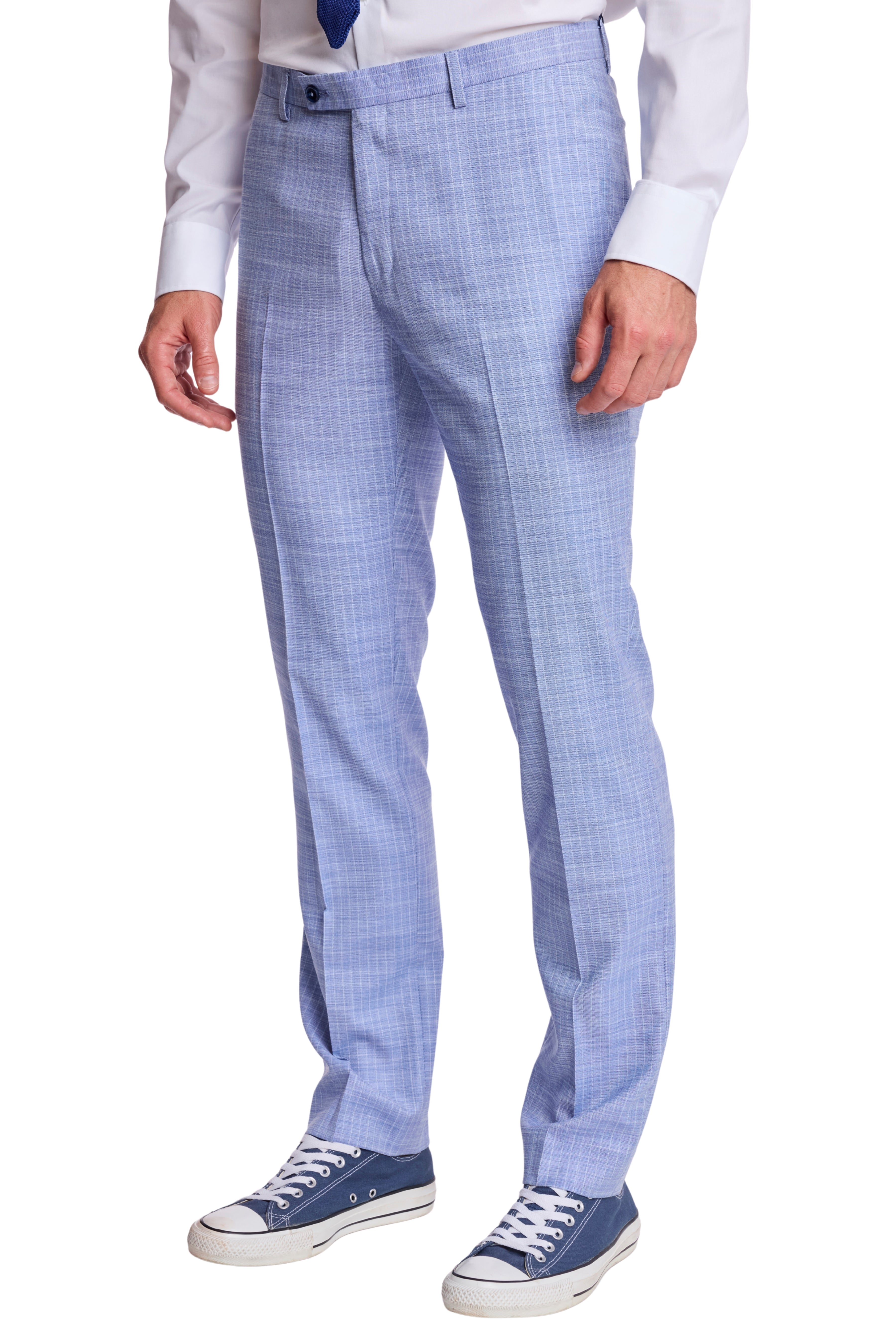 Downing Pants - slim - Blue White Pinstripe