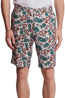  Felix Shorts - slim - Tan Flower Stencil