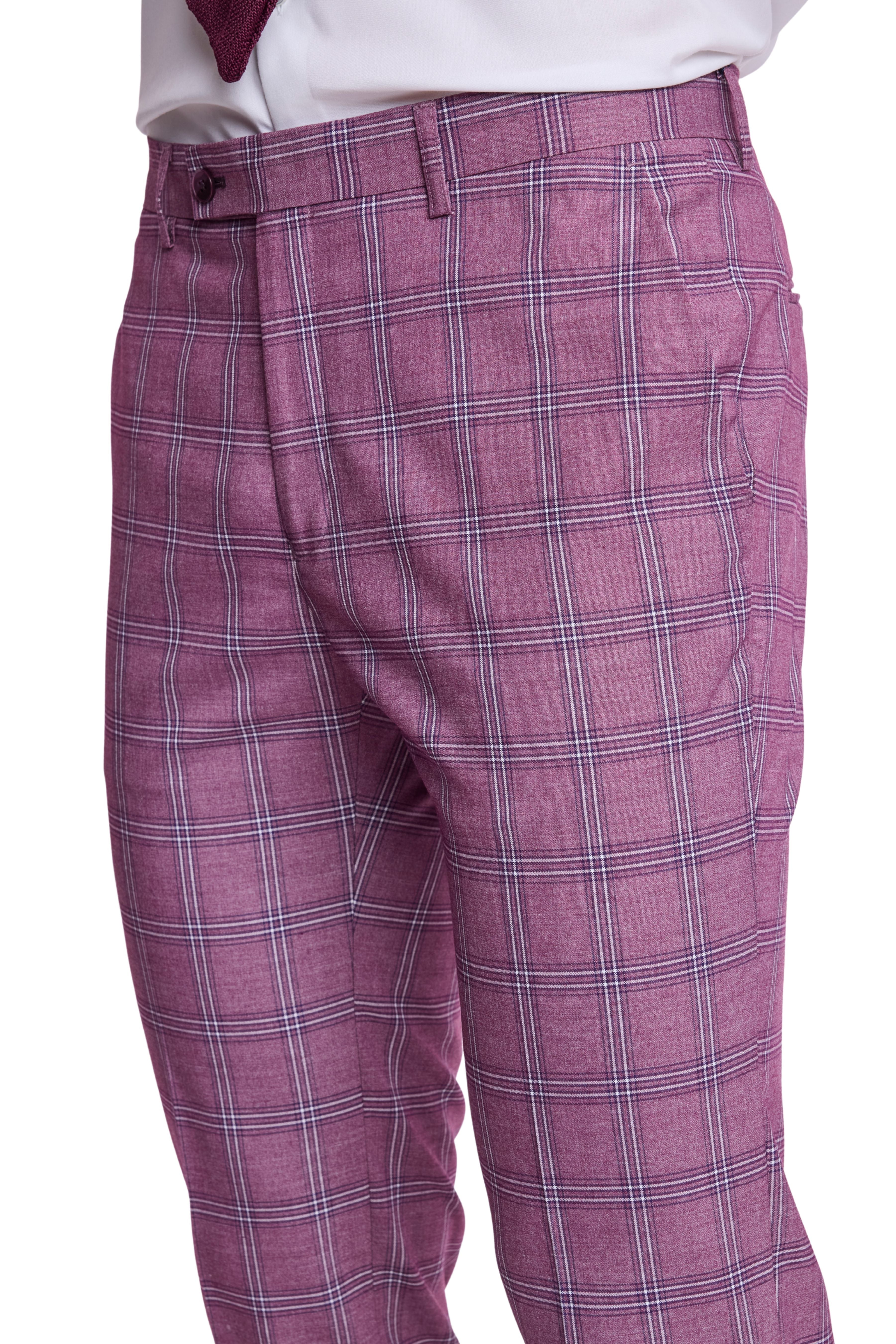 Downing Pants - slim - Summer Berry Check