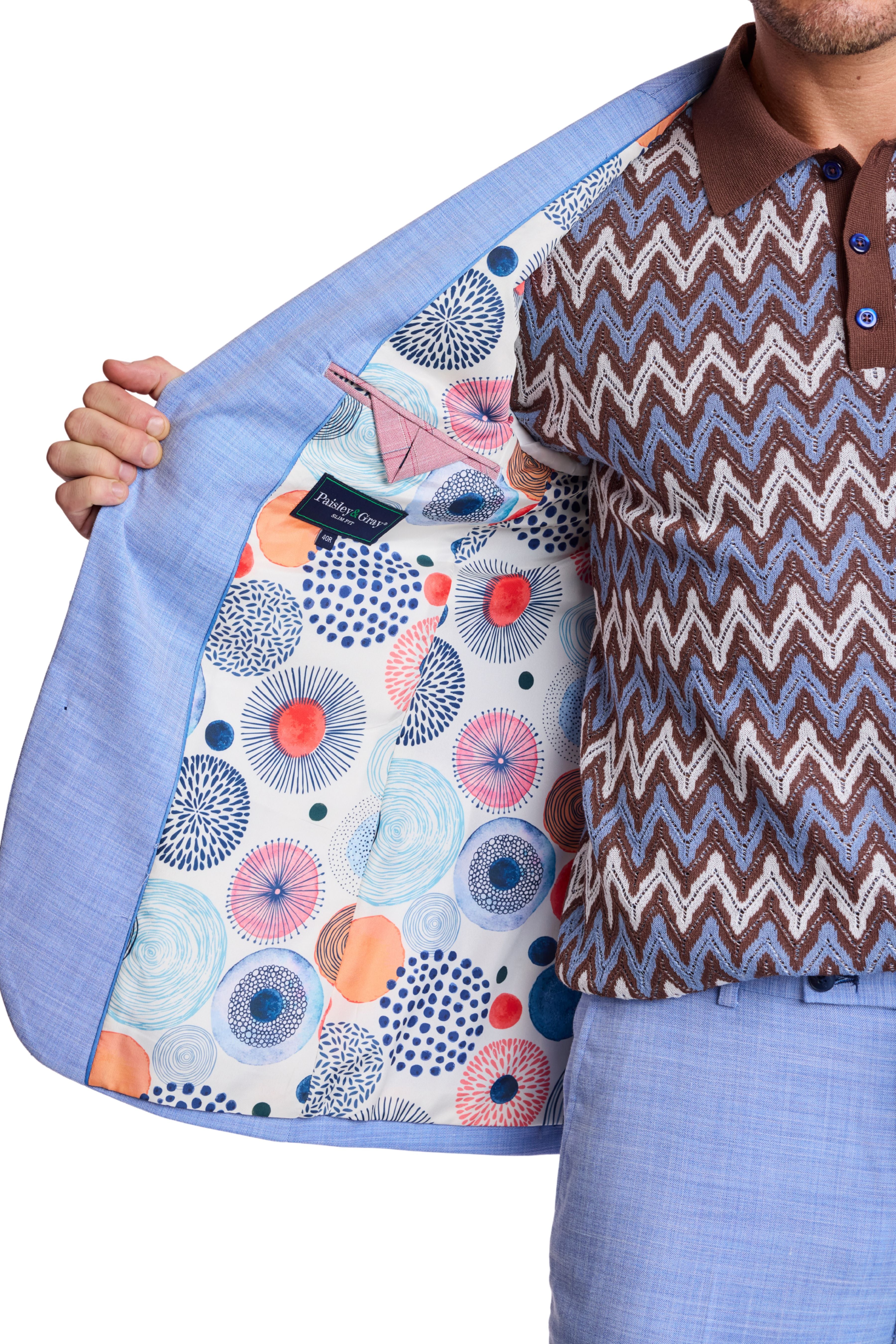 Dover Notch Jacket - slim - Blue Ice Shark