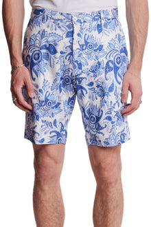  Felix Shorts - slim - Indigo White Paisley