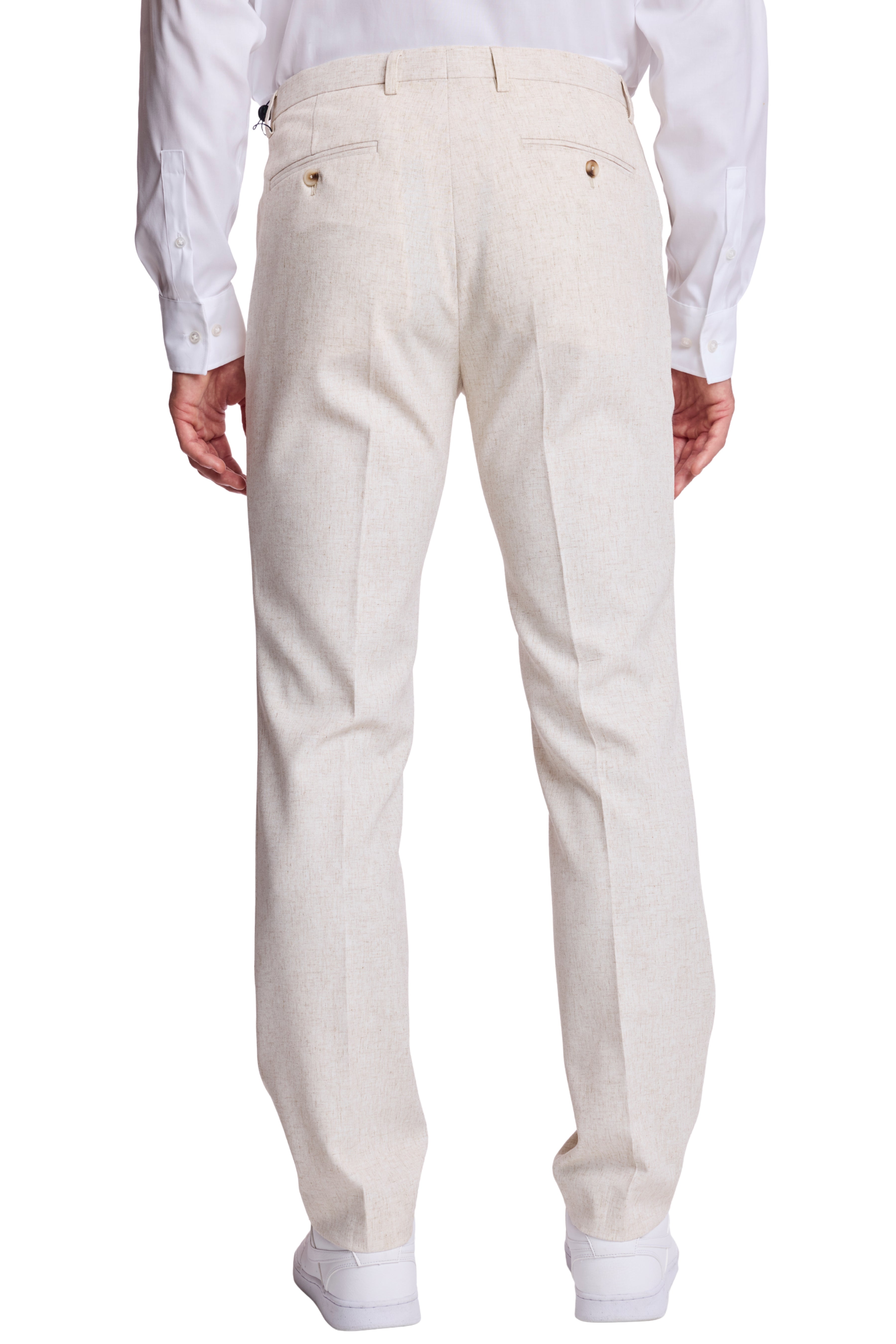 Downing Pants - slim - Oat Linen Blend