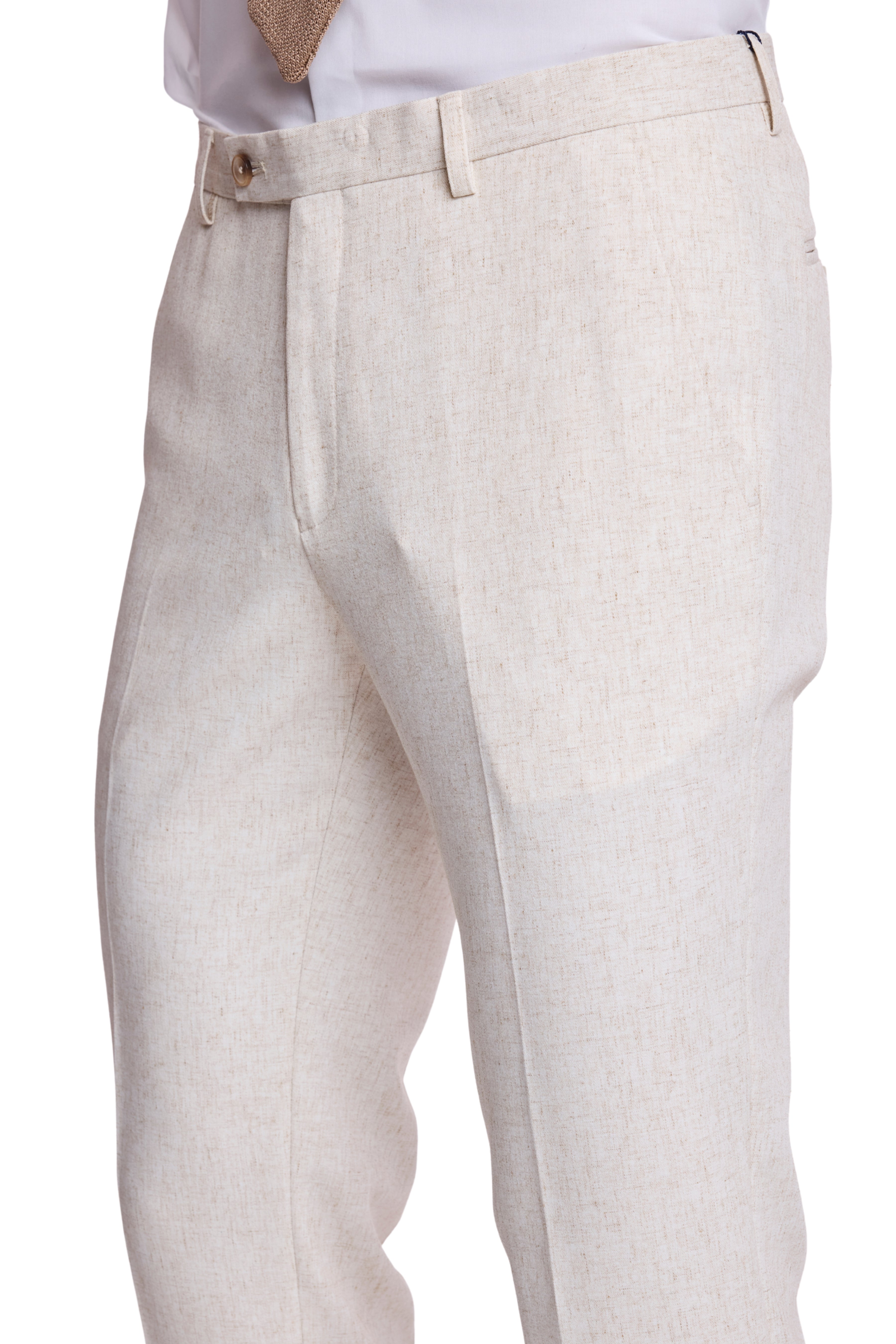 Downing Pants - slim - Oat Linen Blend