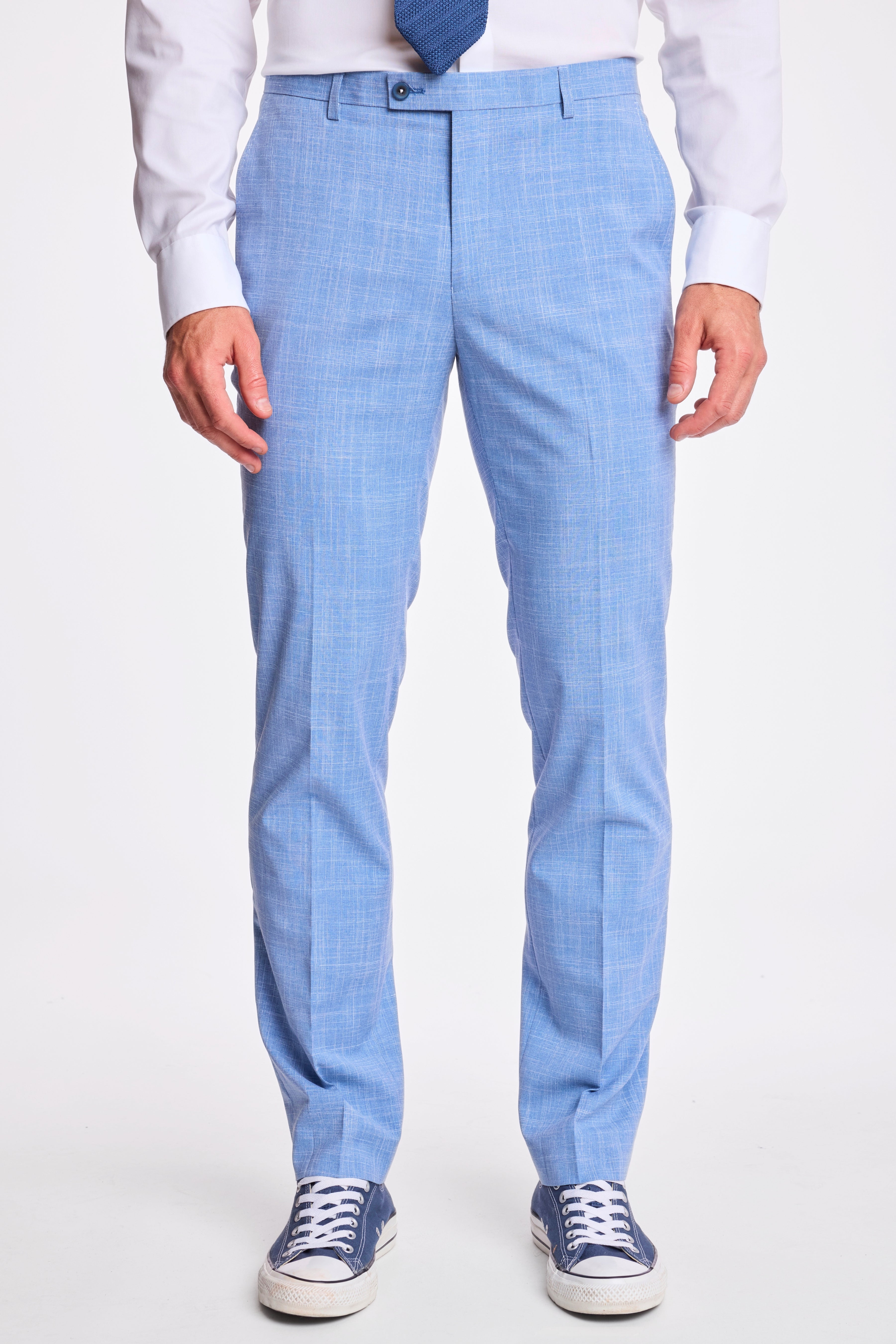 Downing Pants - slim - Blue White Grain
