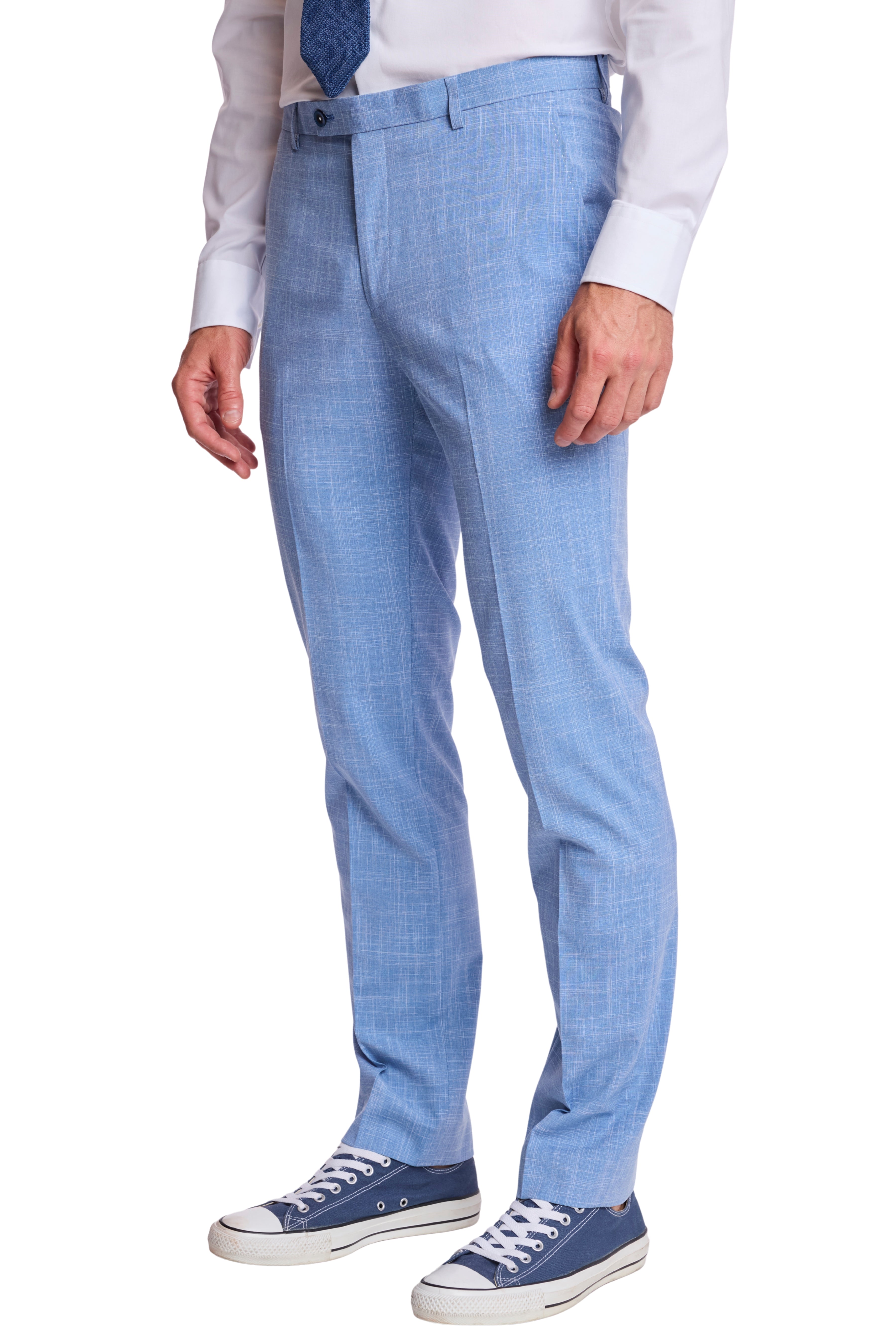 Downing Pants - slim - Blue White Grain