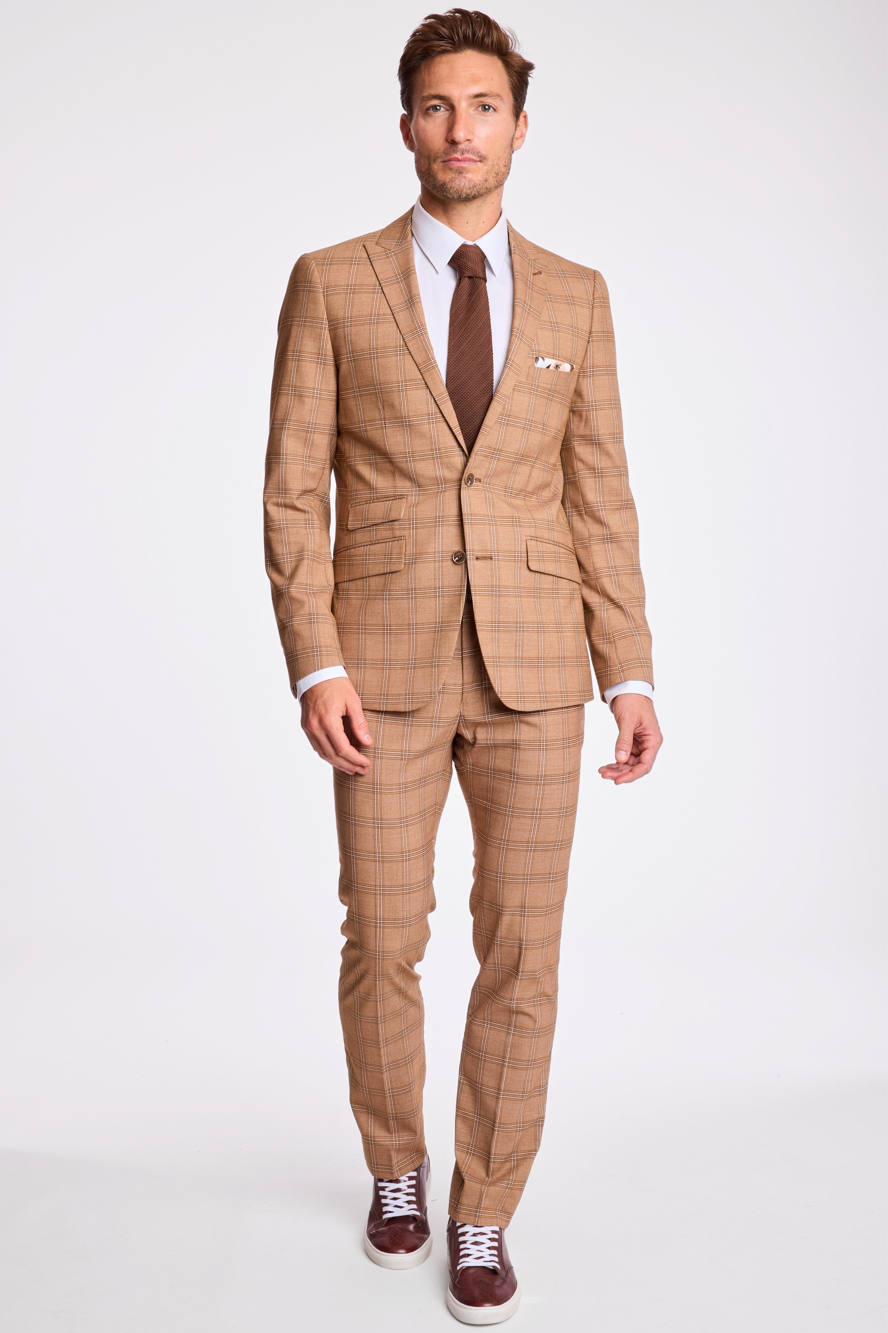 Downing Pants - slim - Chocolate Kombucha Check