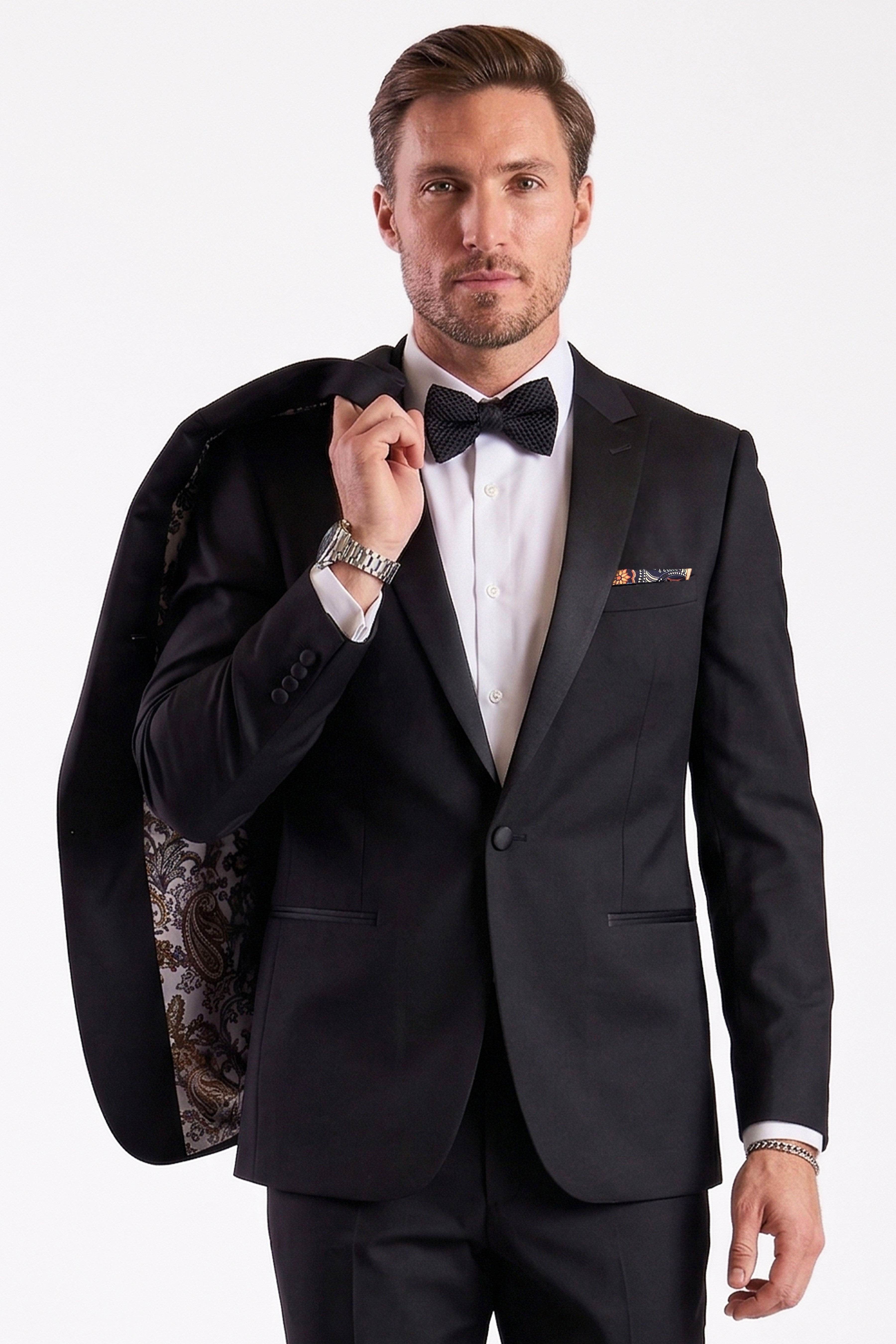 Grosvenor Peak Tux Jacket - slim - Black Stretch