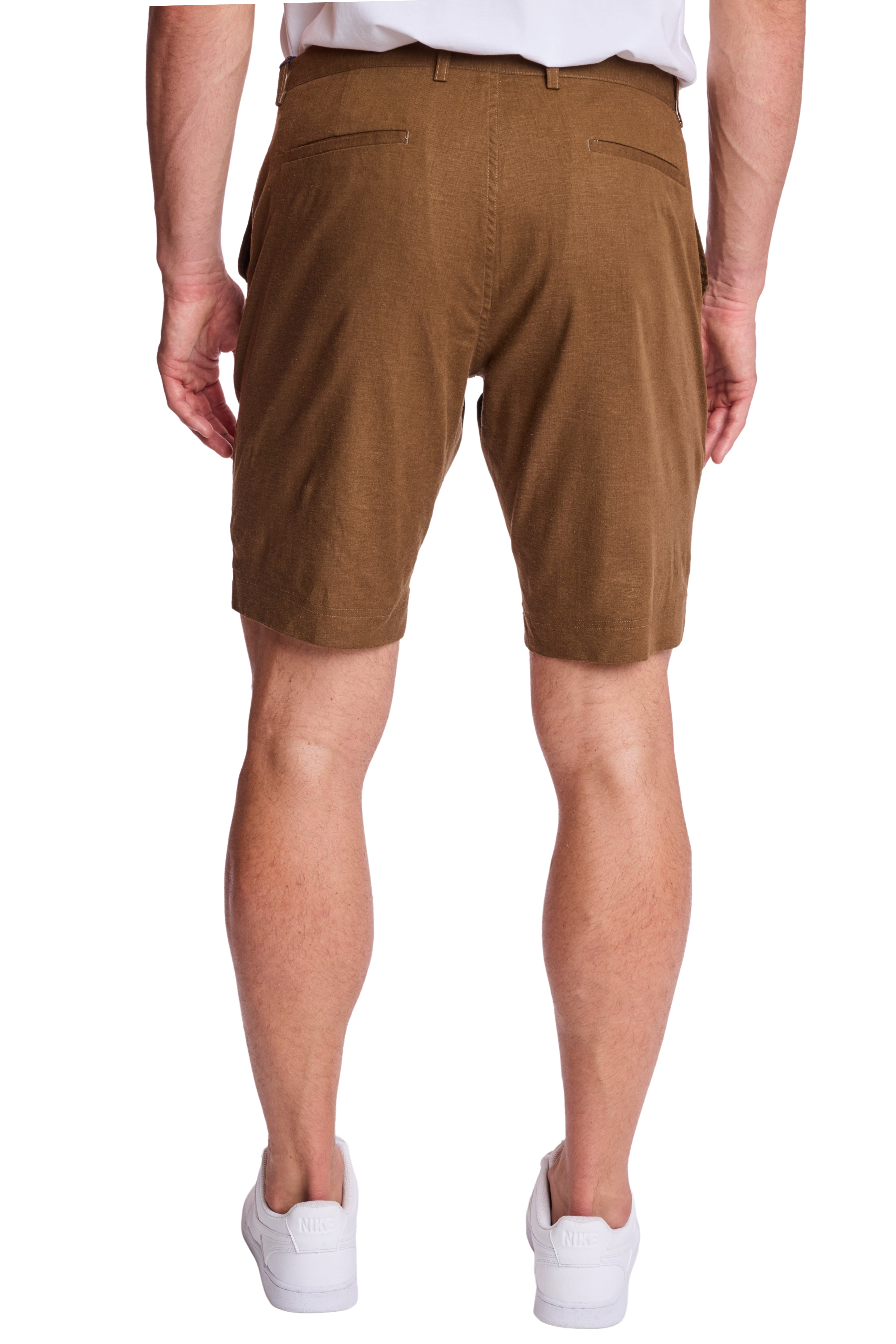 Felix Shorts - slim - Ganache Dark Brown Linen