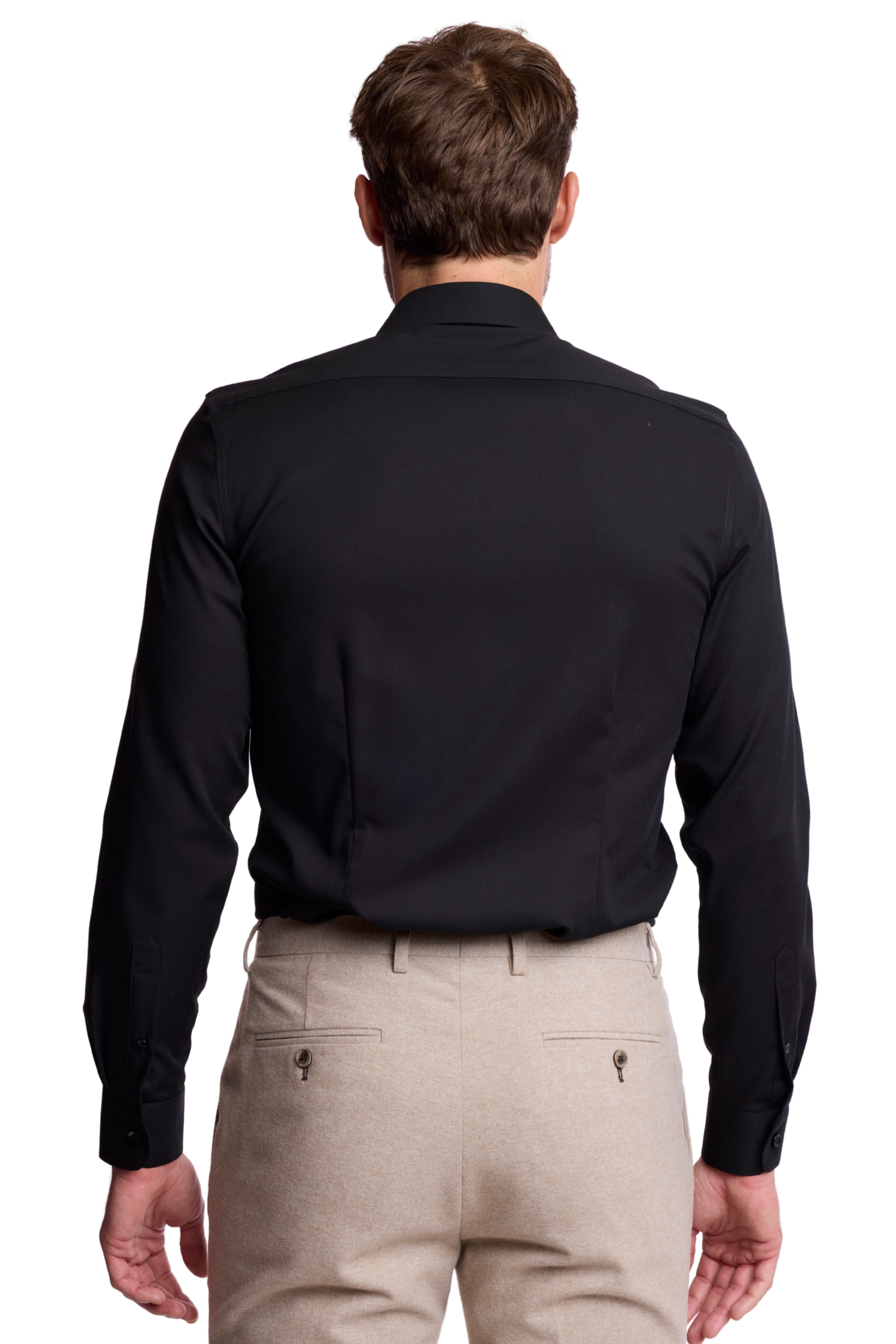 Pointed Parker Collar Shirt - Black